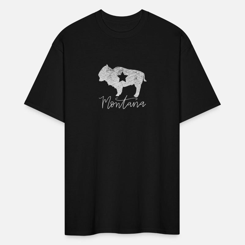 Montana Bison Star Lt Gry Buffalo