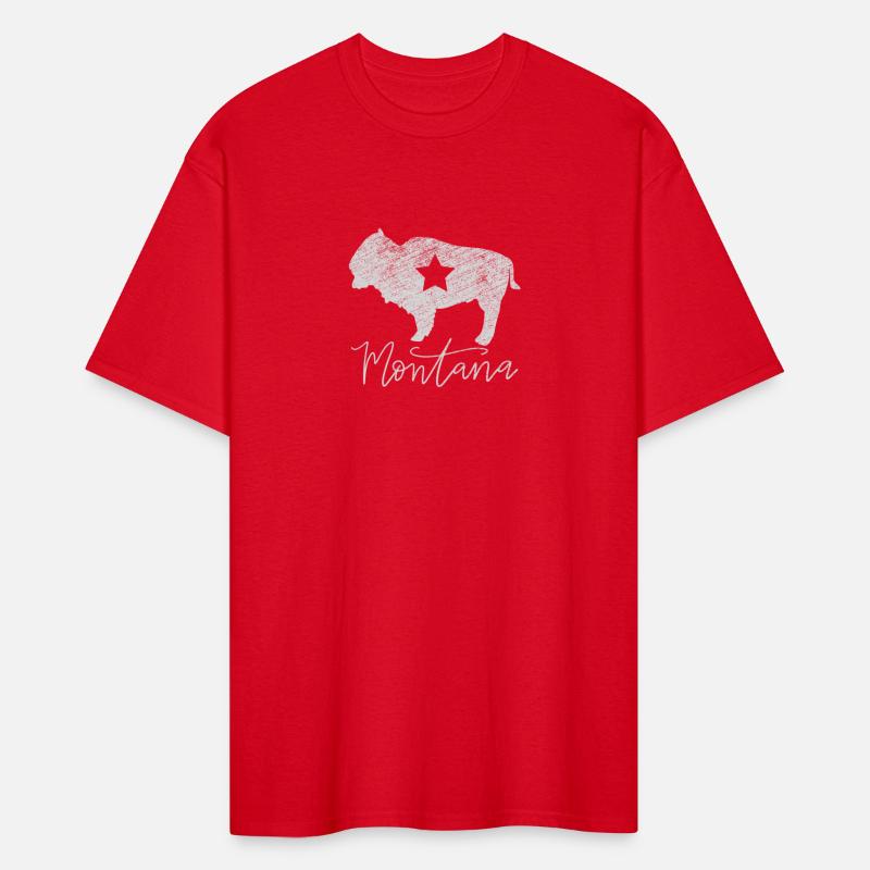 Montana Bison Star Lt Gry Buffalo