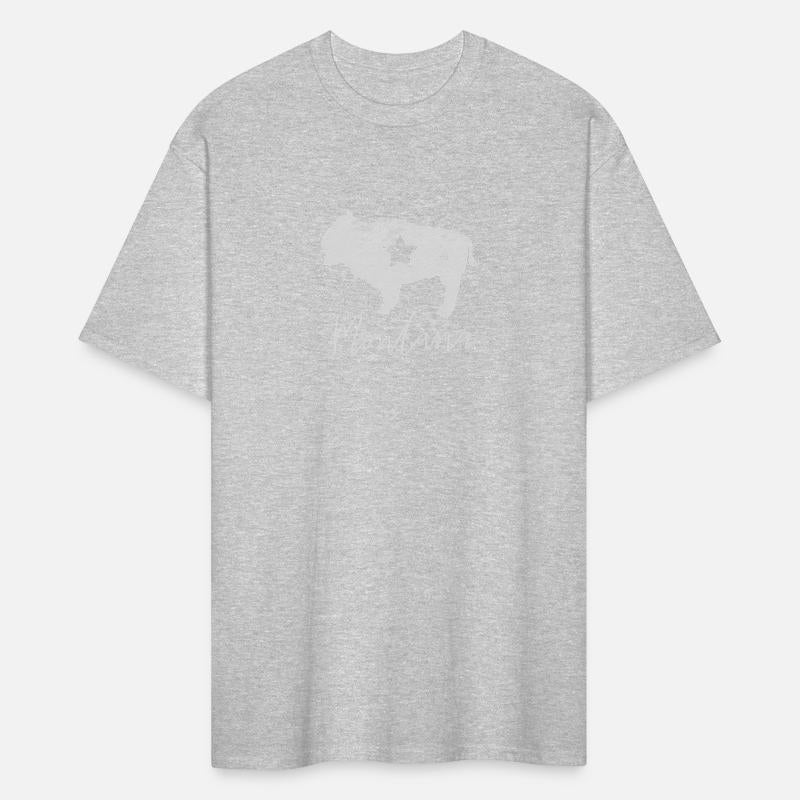 Montana Bison Star Lt Gry Buffalo