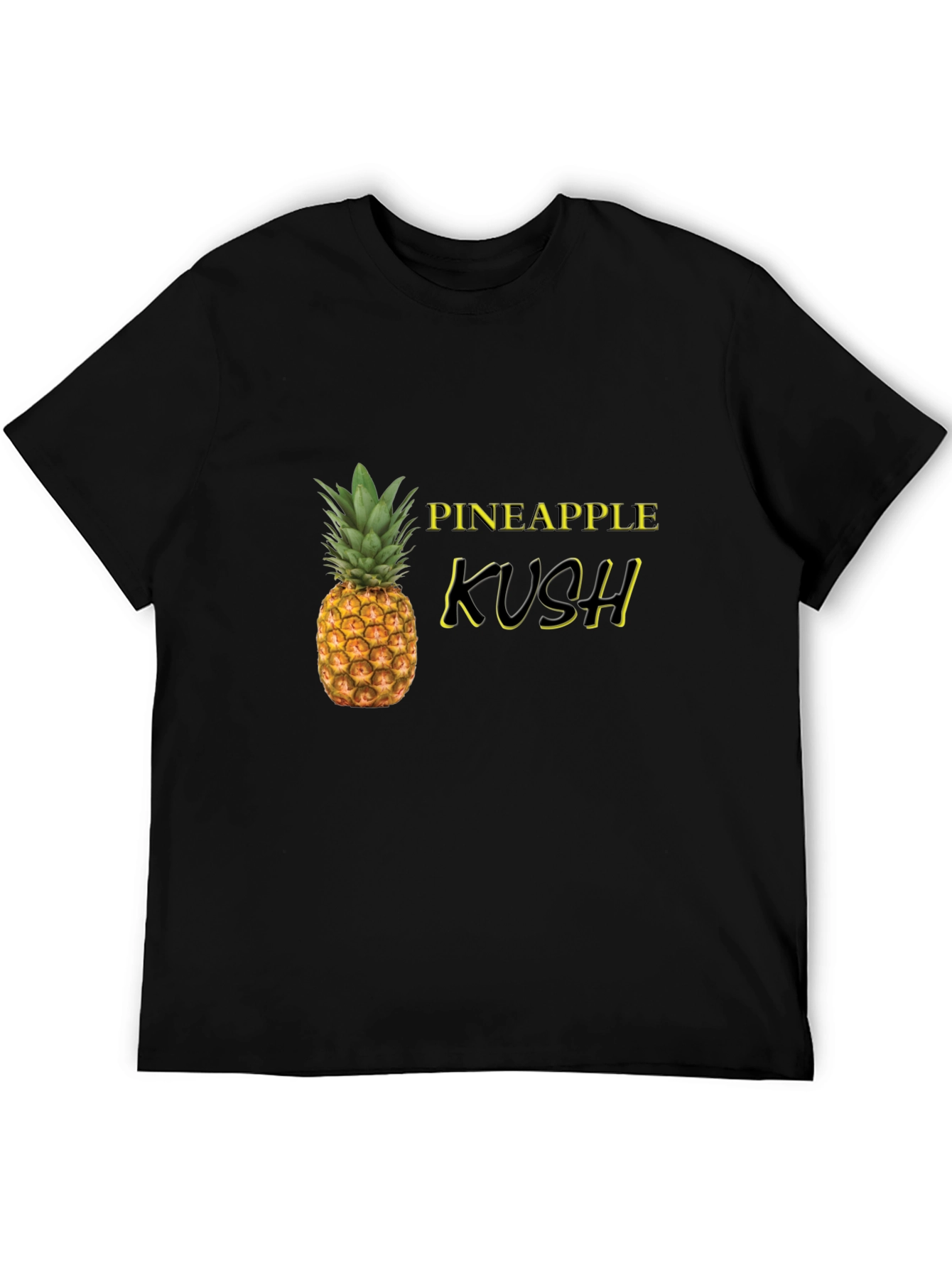 Pineapple Kush Black Graphic T-Shirt