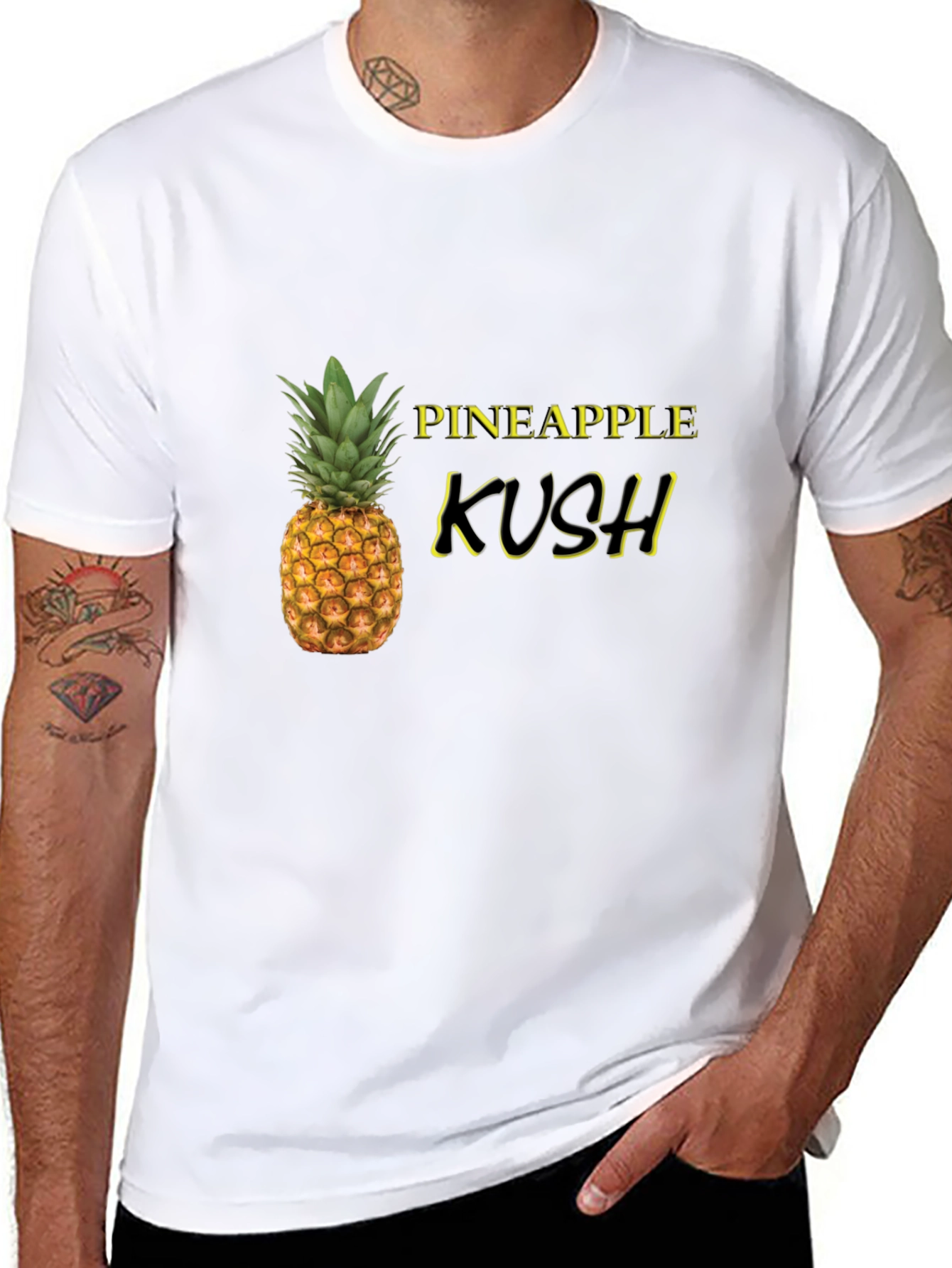 Pineapple Kush Black Graphic T-Shirt
