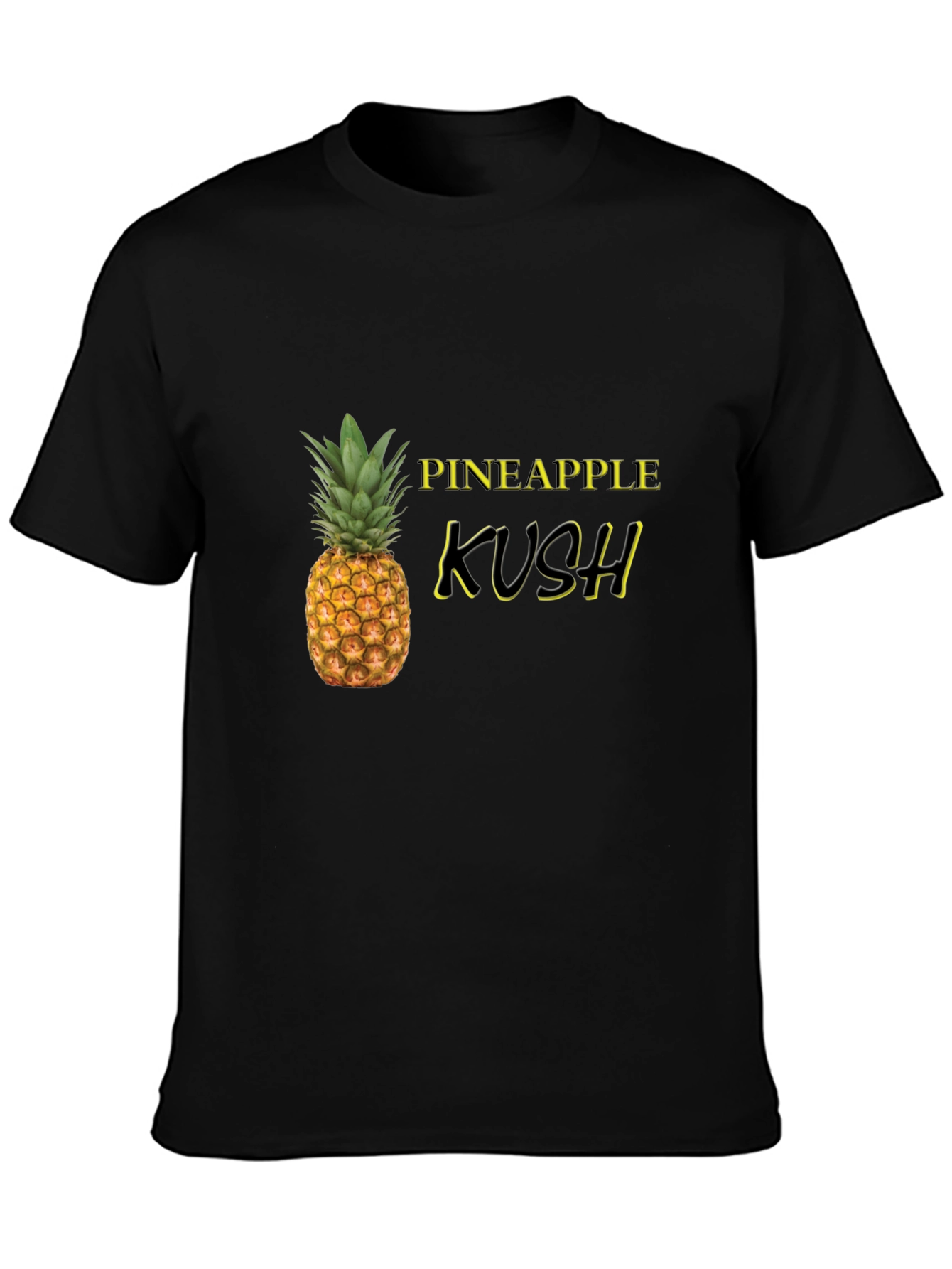 Pineapple Kush Black Graphic T-Shirt