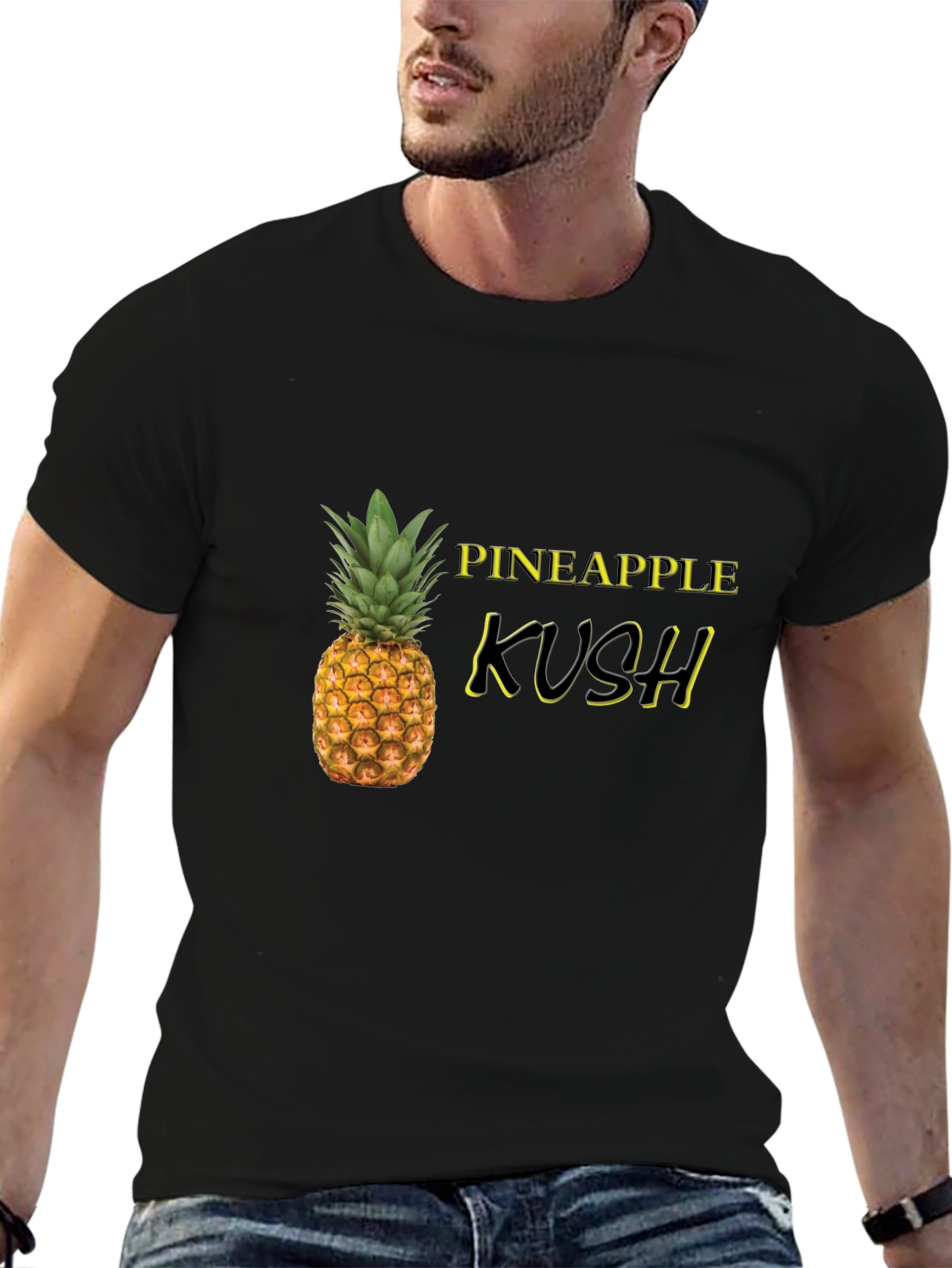 Pineapple Kush Black Graphic T-Shirt