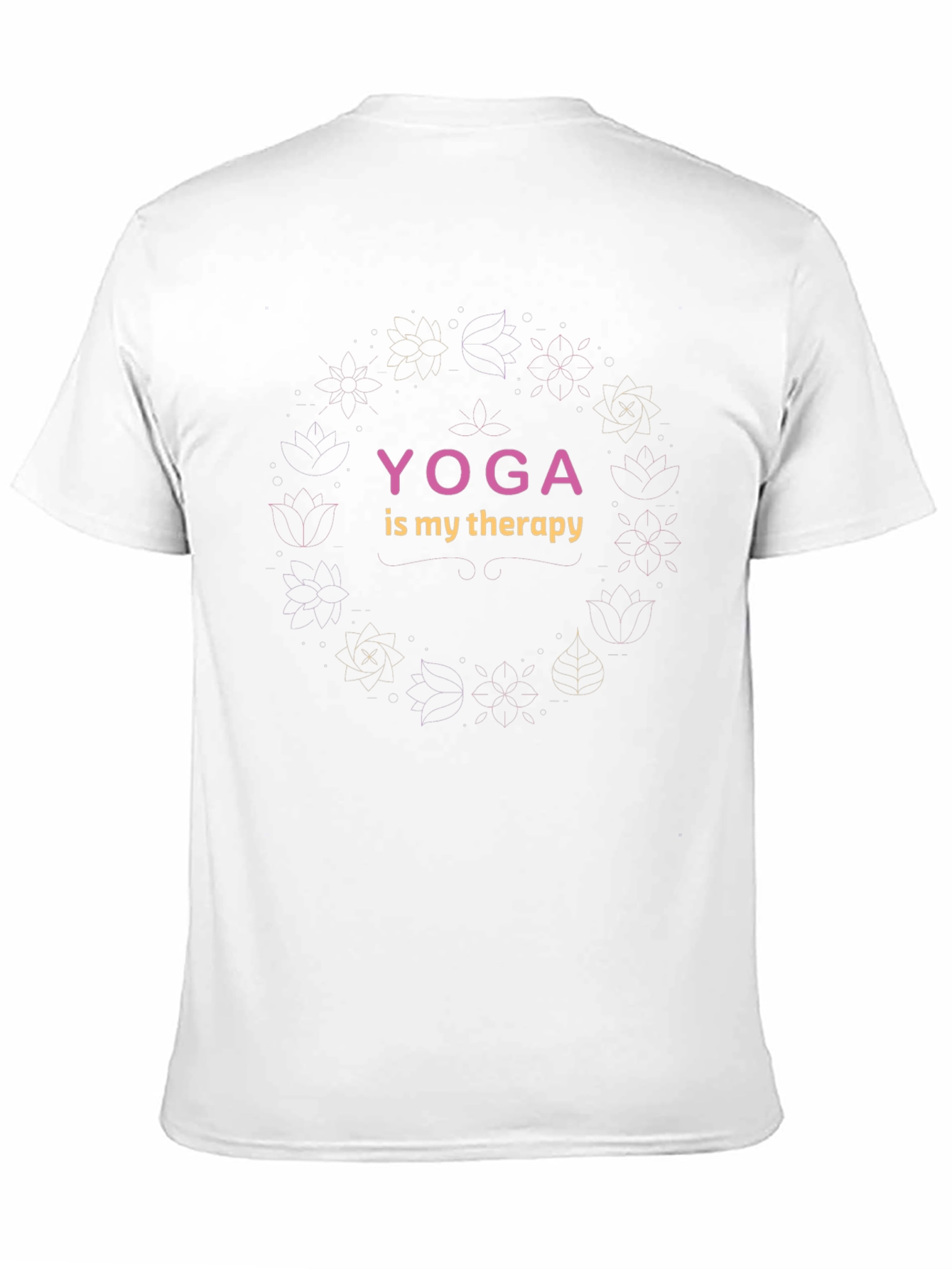 Yoga Is My Therapy Tee - Black Graphic T-Shirt