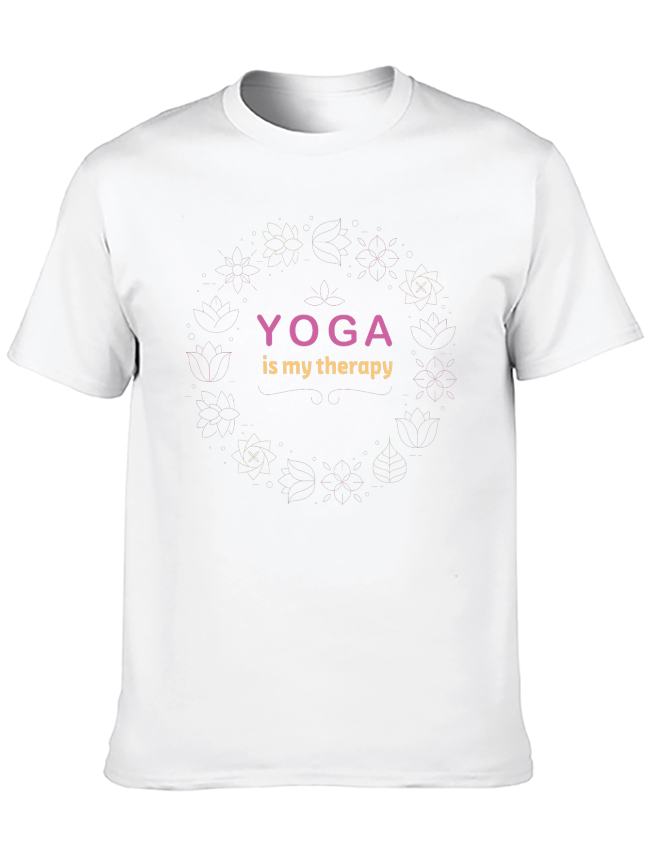 Yoga Is My Therapy Tee - Black Graphic T-Shirt
