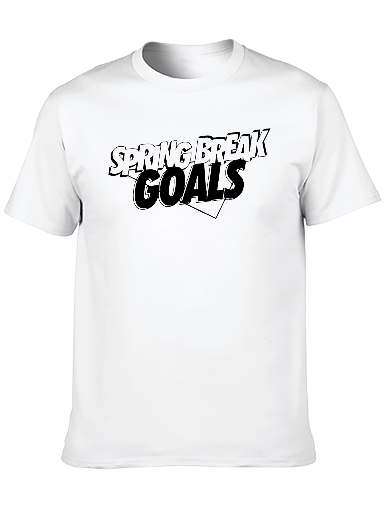 Spring Break Goals Black Graphic Tee