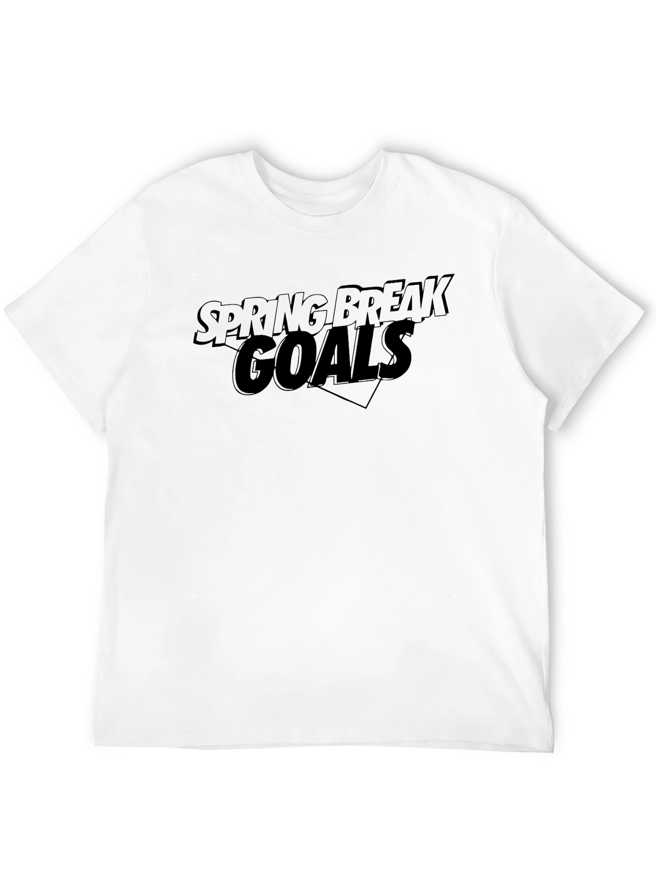 Spring Break Goals Black Graphic Tee