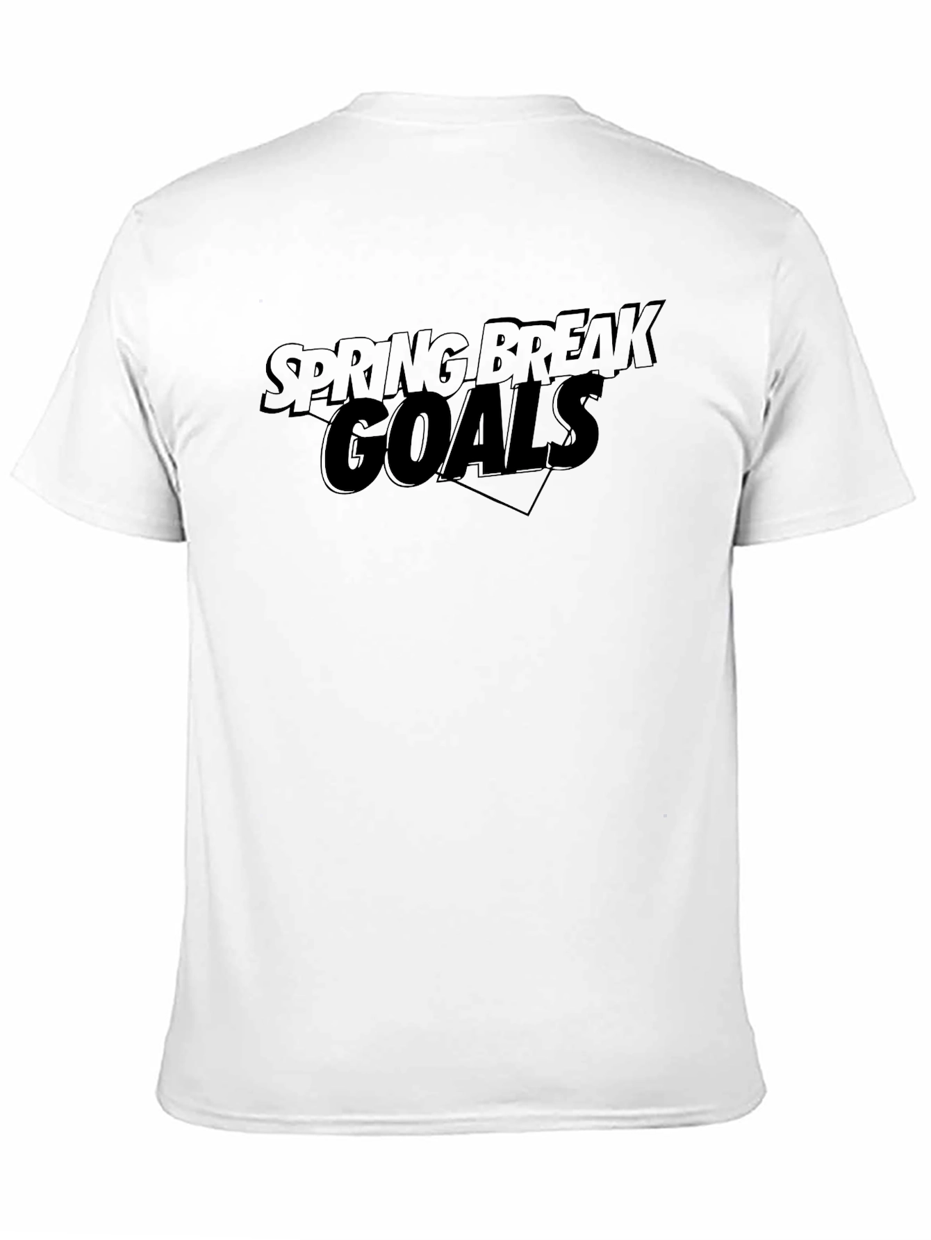 Spring Break Goals Black Graphic Tee