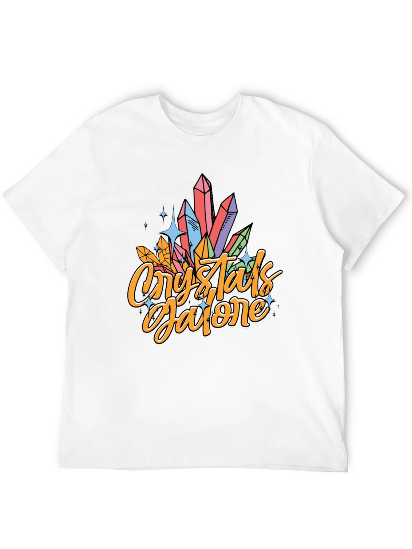 Crystals Galore Black Graphic T-Shirt