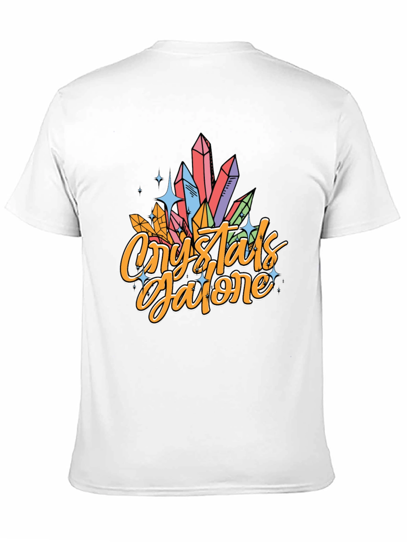 Crystals Galore Black Graphic T-Shirt