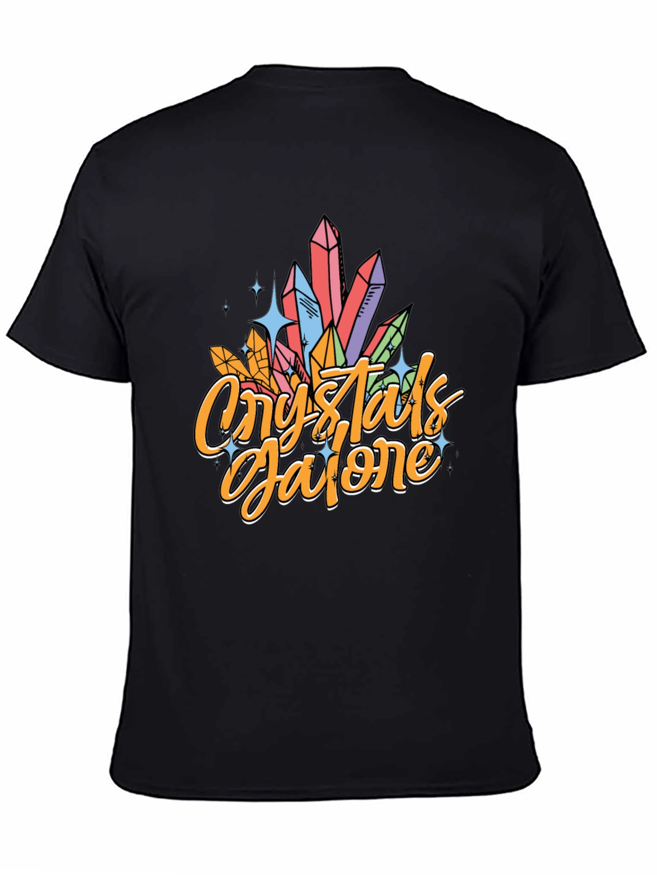 Crystals Galore Black Graphic T-Shirt