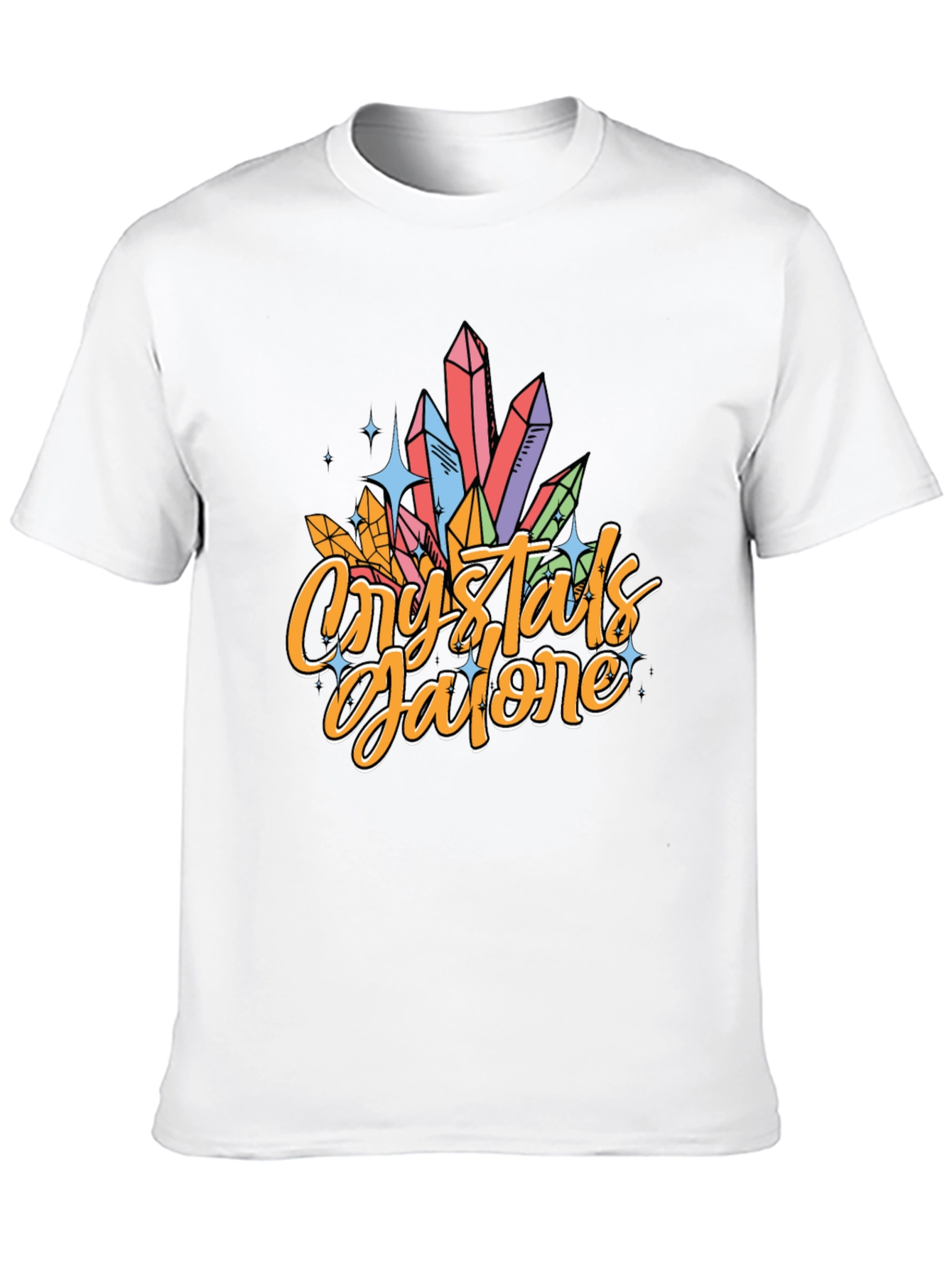 Crystals Galore Black Graphic T-Shirt