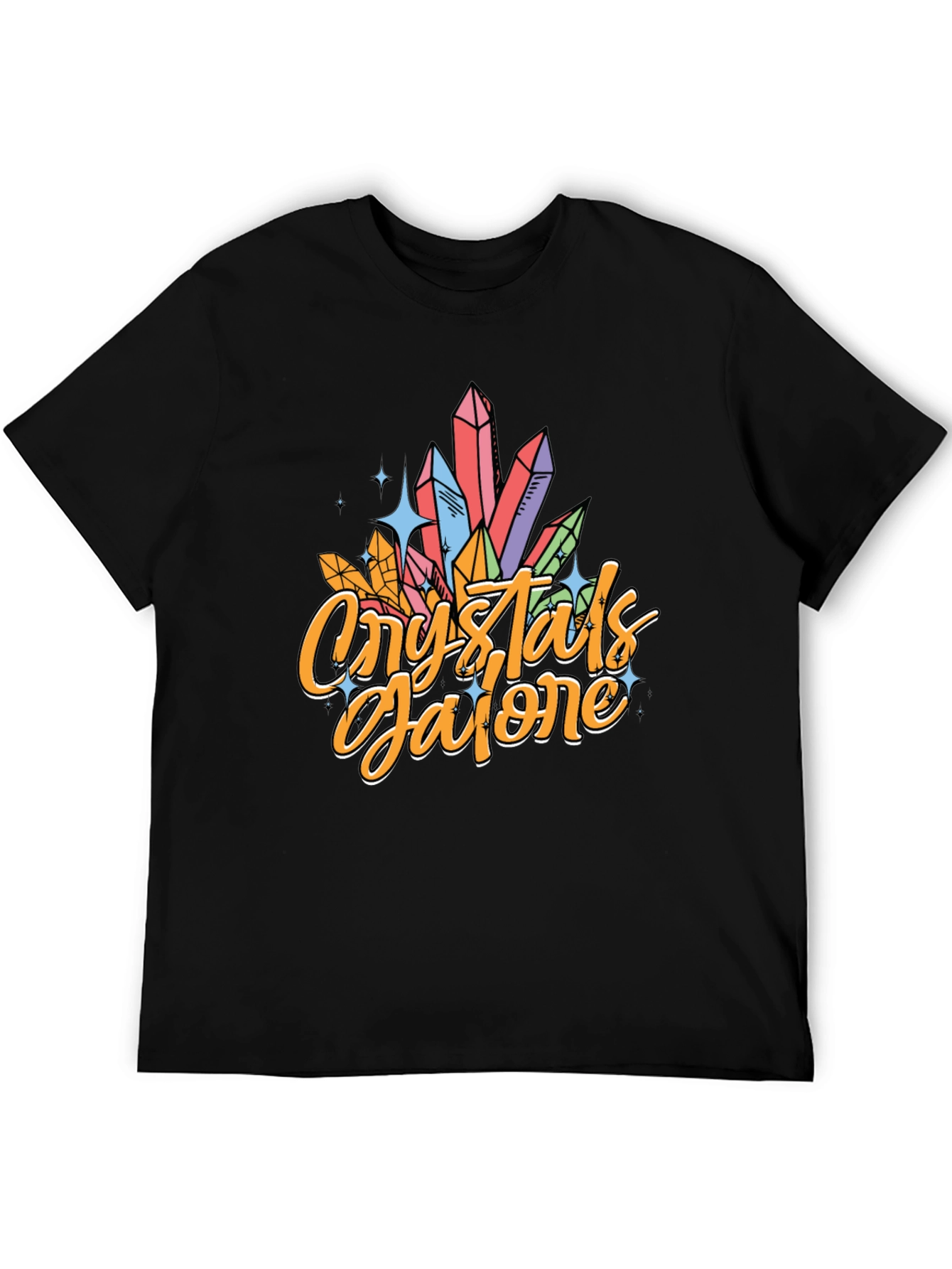 Crystals Galore Black Graphic T-Shirt