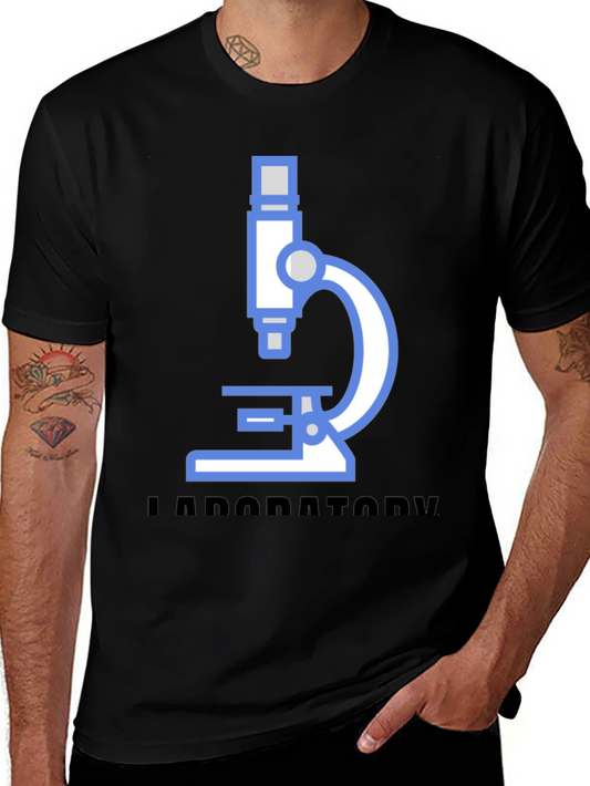 Laboratory Microscope Graphic Tee - Black