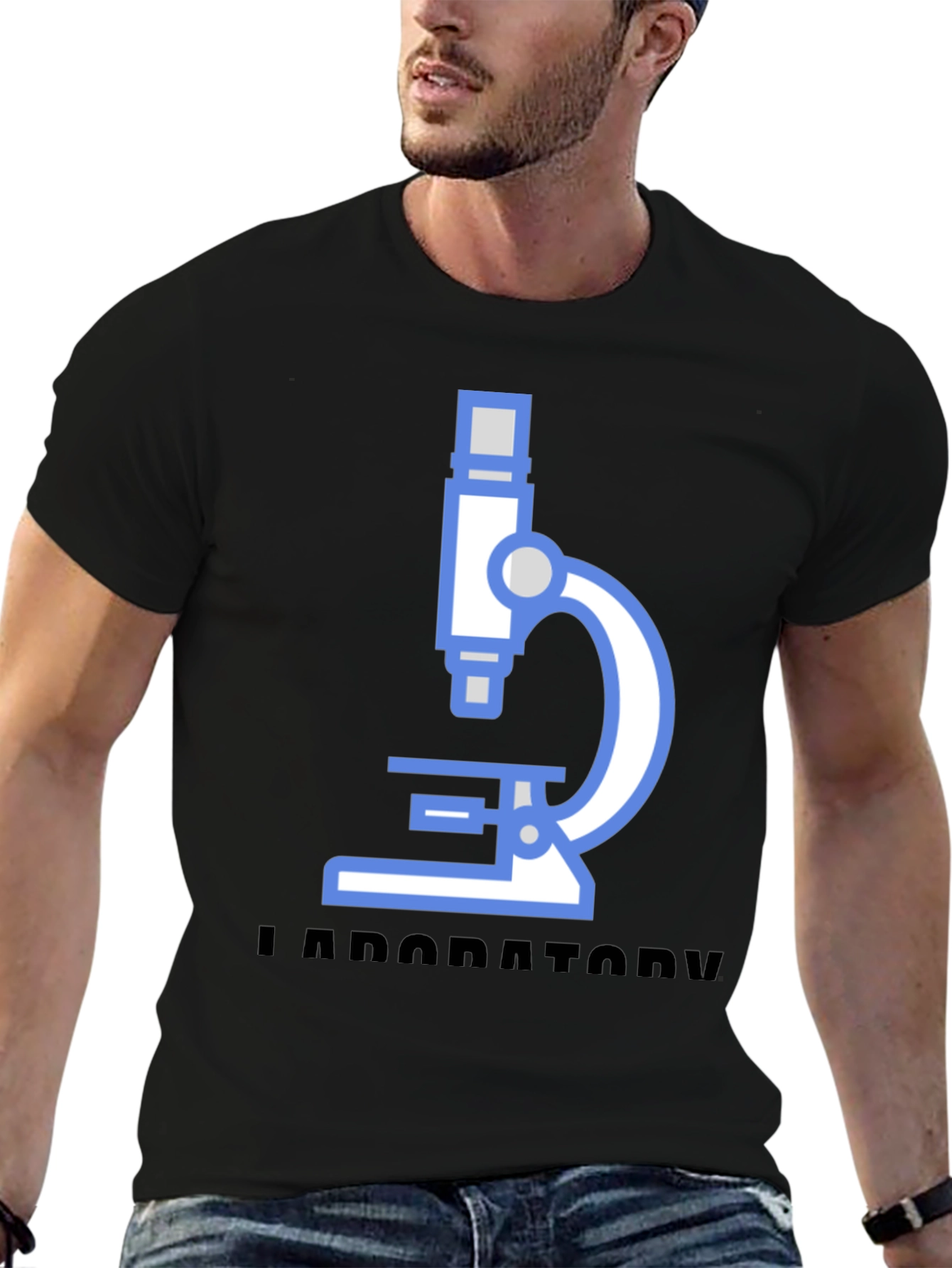 Laboratory Microscope Graphic Tee - Black