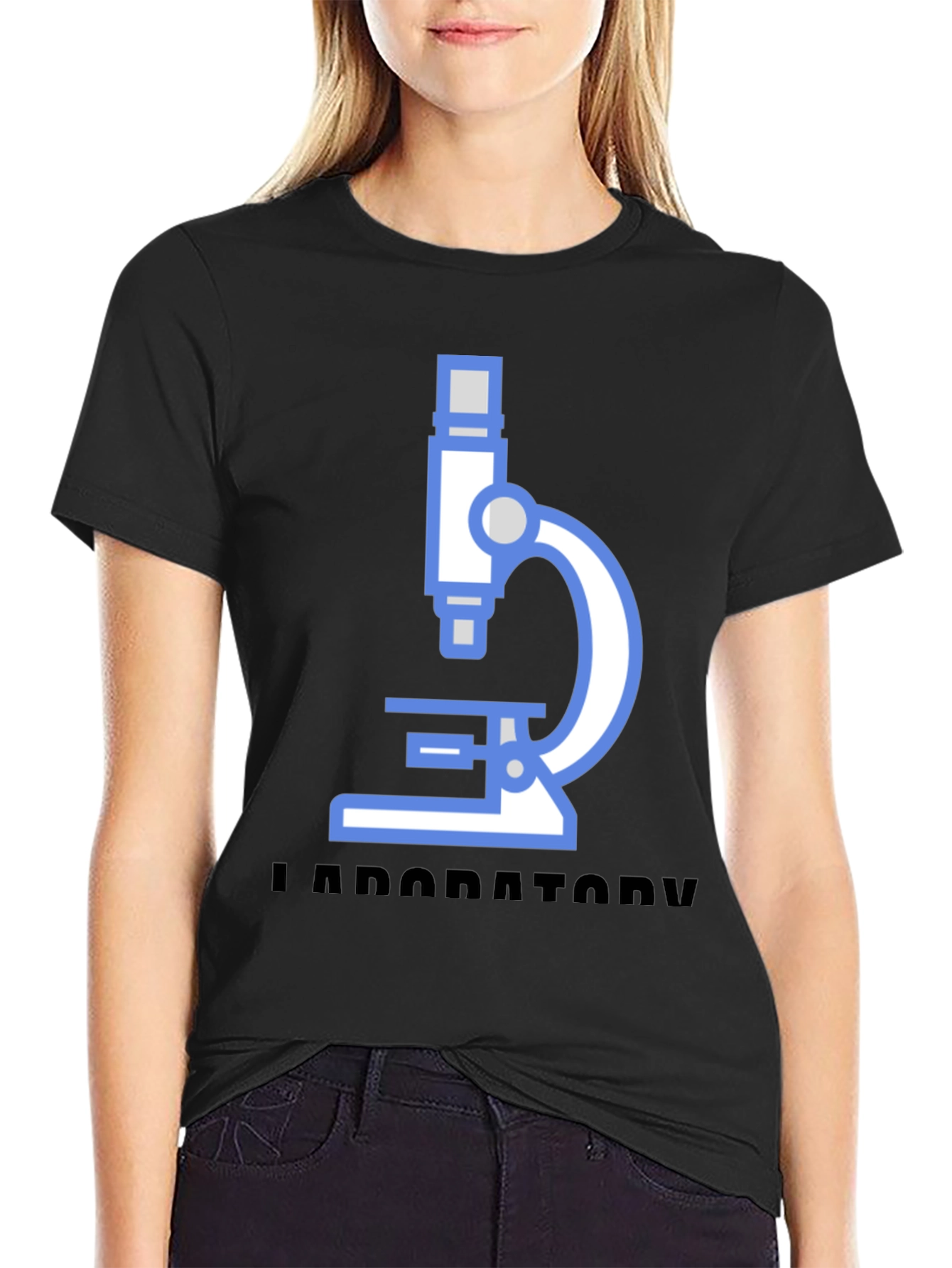 Laboratory Microscope Graphic Tee - Black