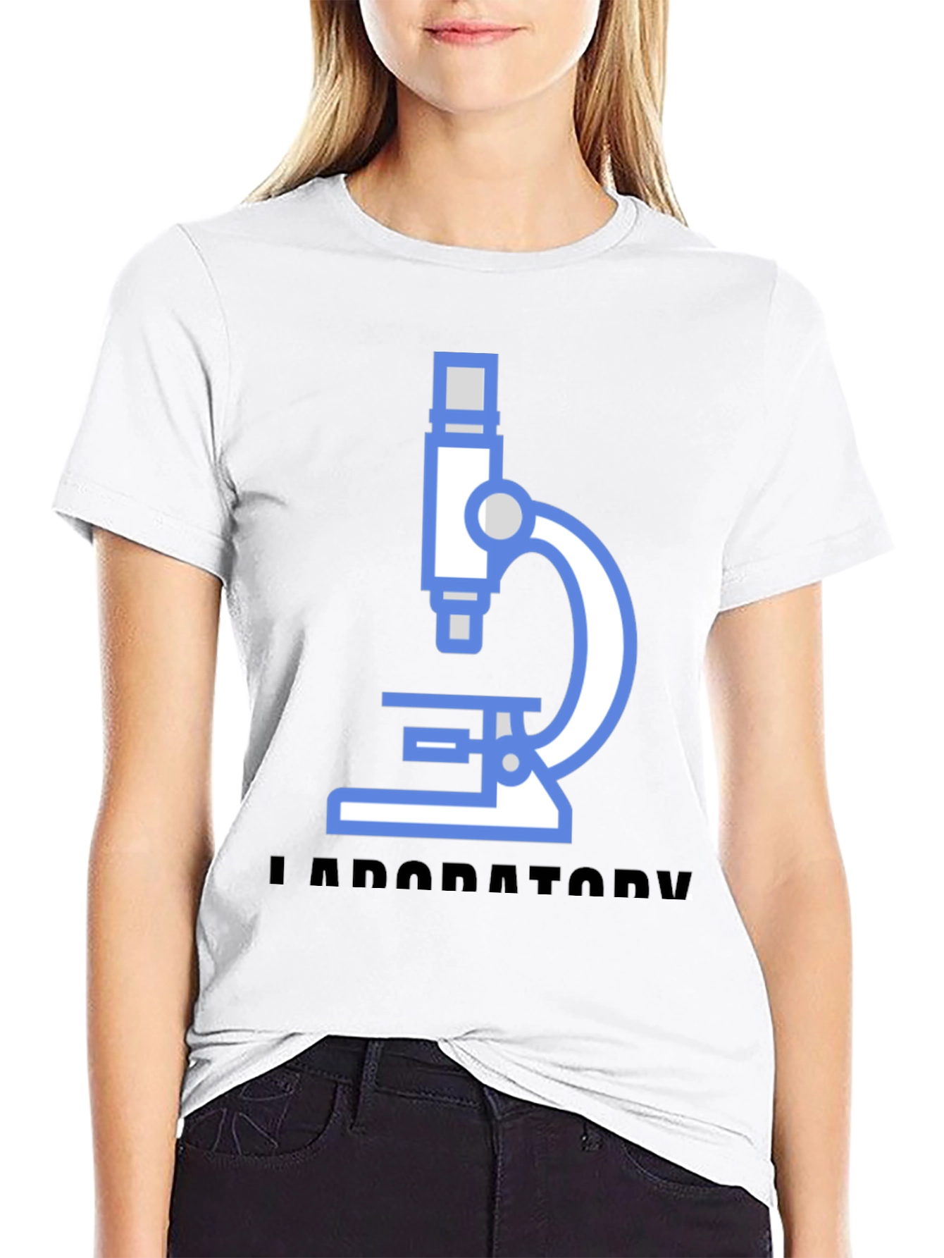 Laboratory Microscope Graphic Tee - Black
