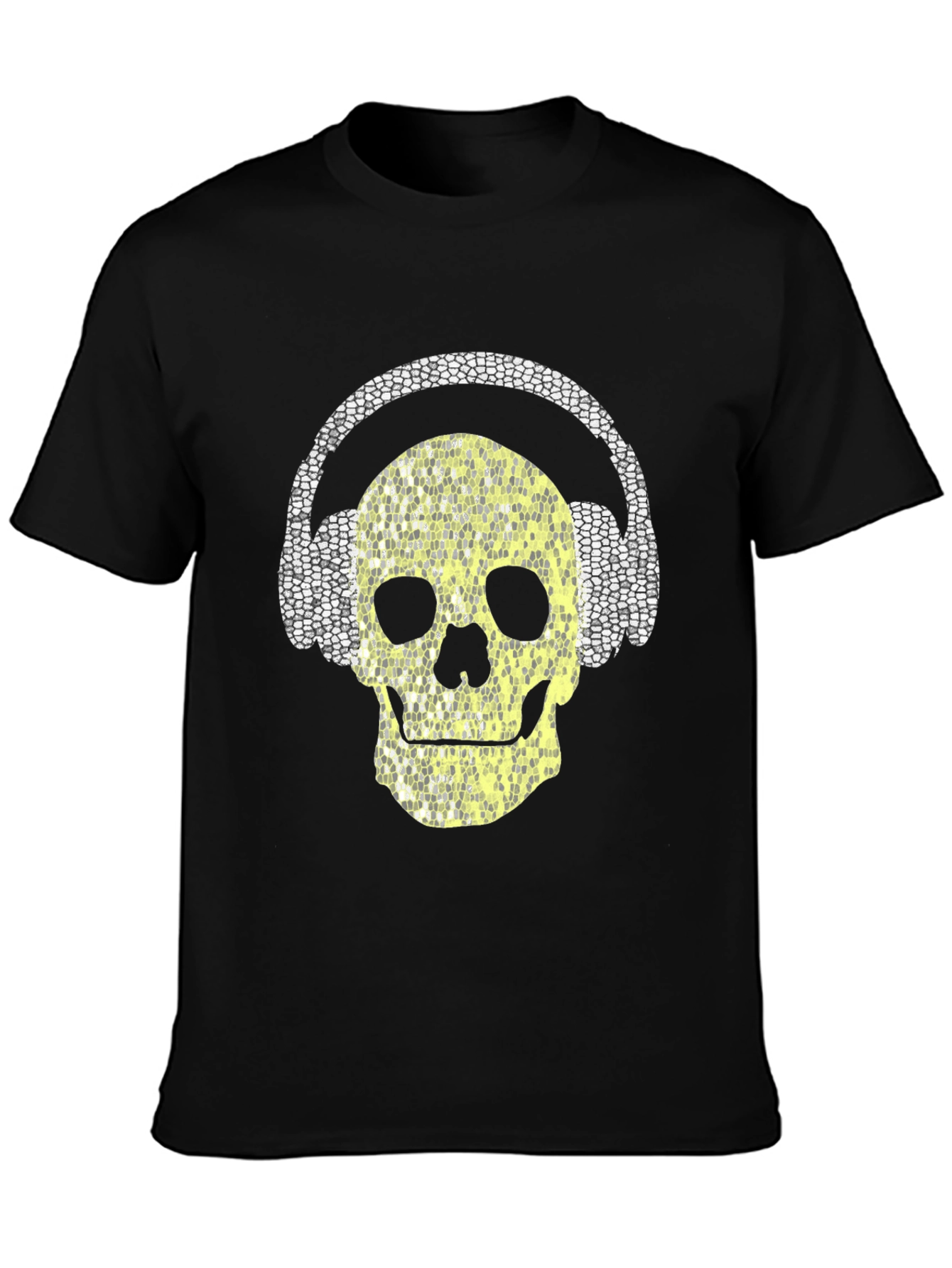 Skull with Headphones Graphic Tee