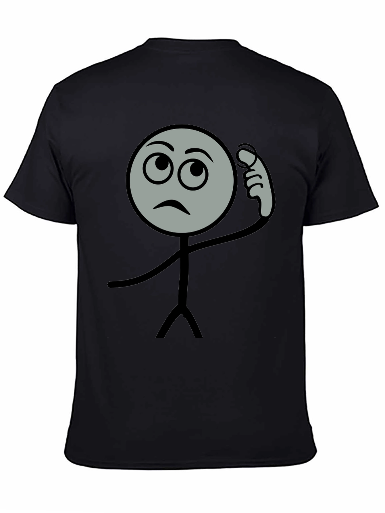 Thinking Man Graphic Tee - Black Cotton T-Shirt
