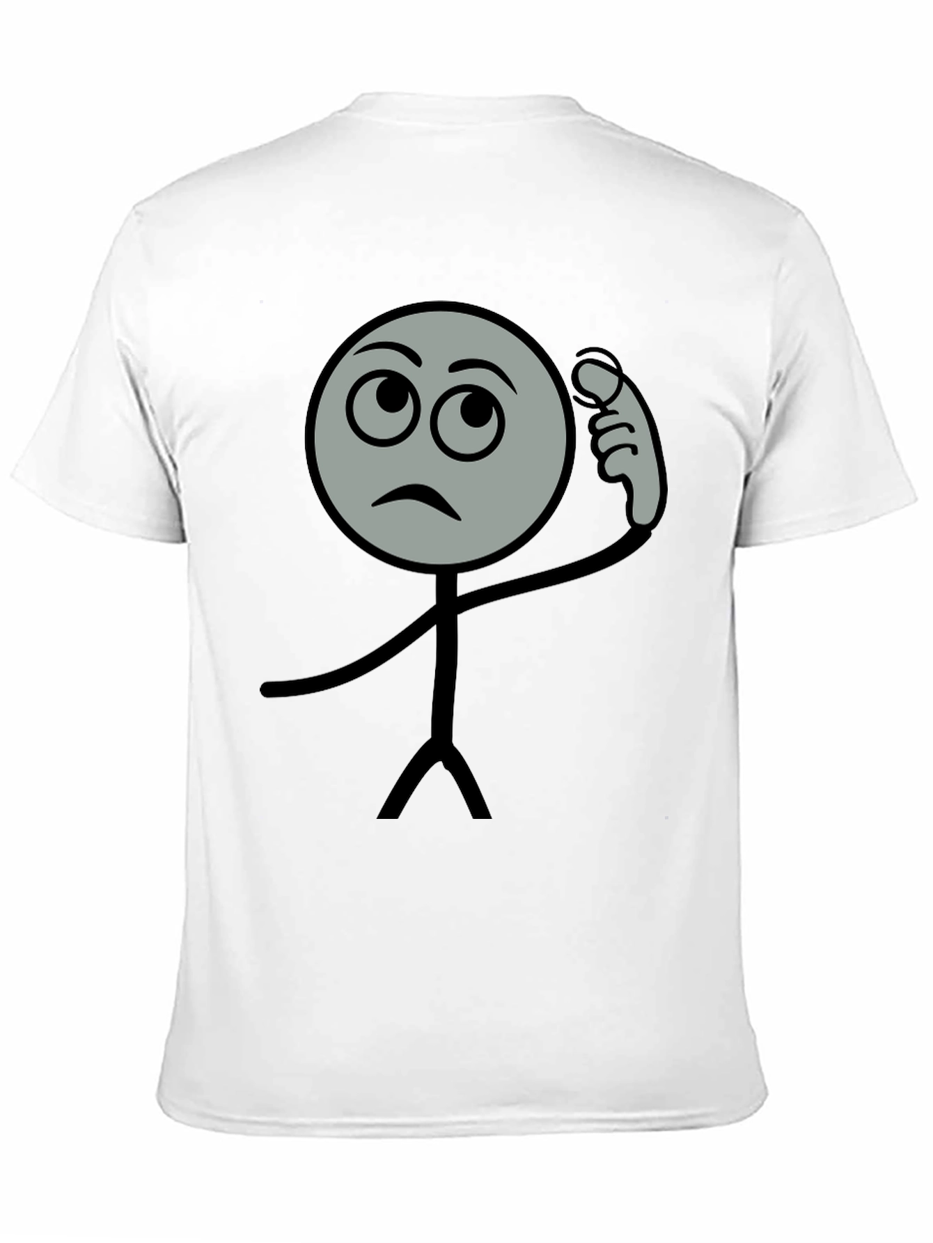 Thinking Man Graphic Tee - Black Cotton T-Shirt