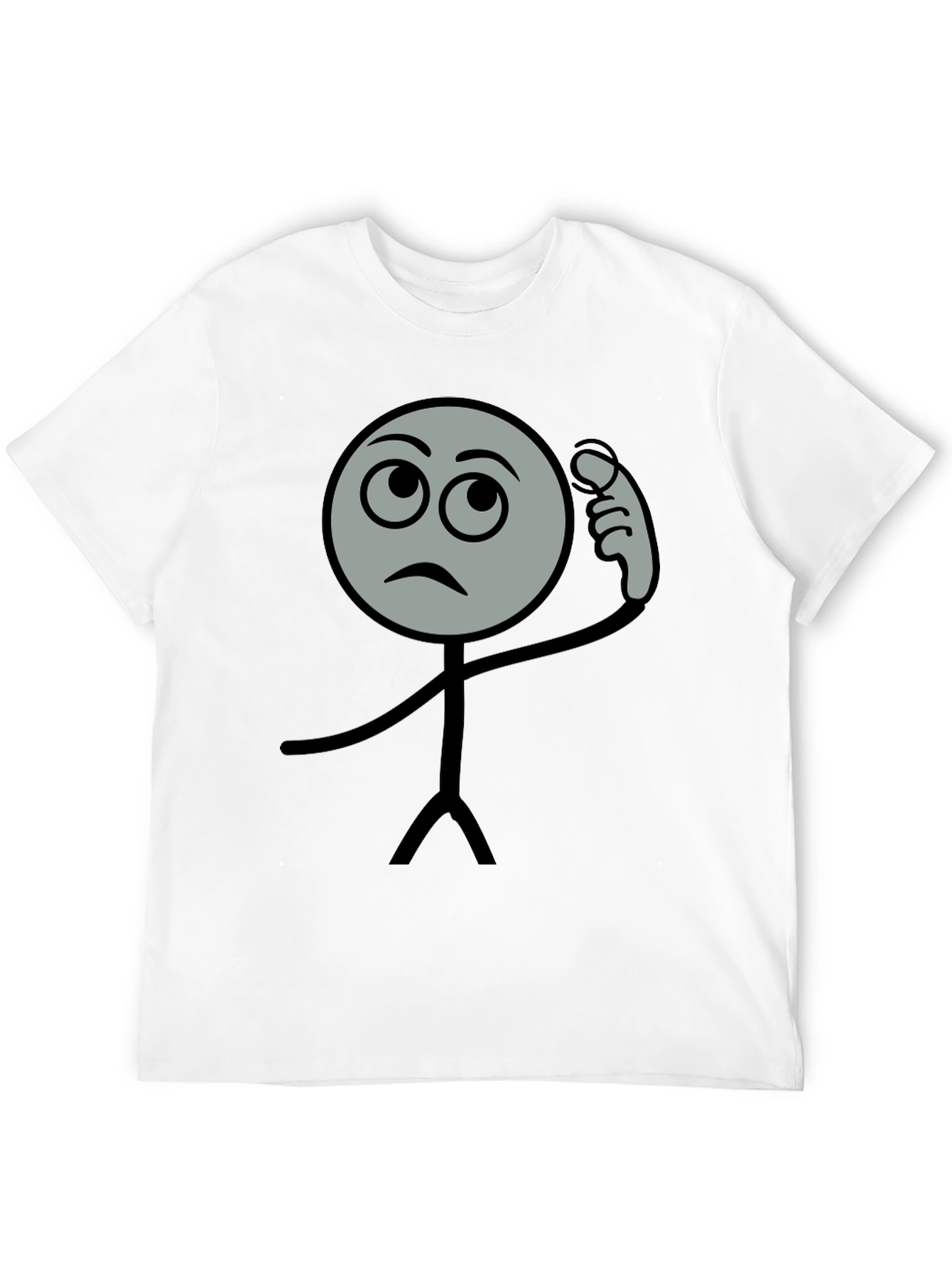 Thinking Man Graphic Tee - Black Cotton T-Shirt