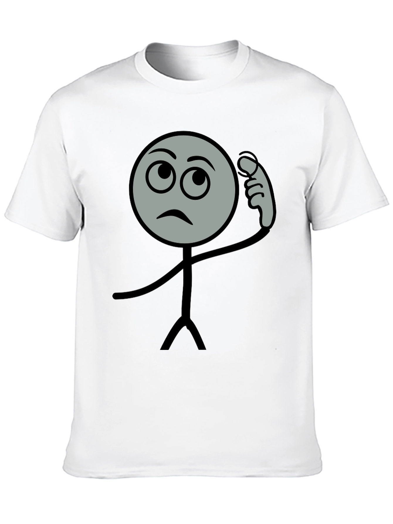 Thinking Man Graphic Tee - Black Cotton T-Shirt