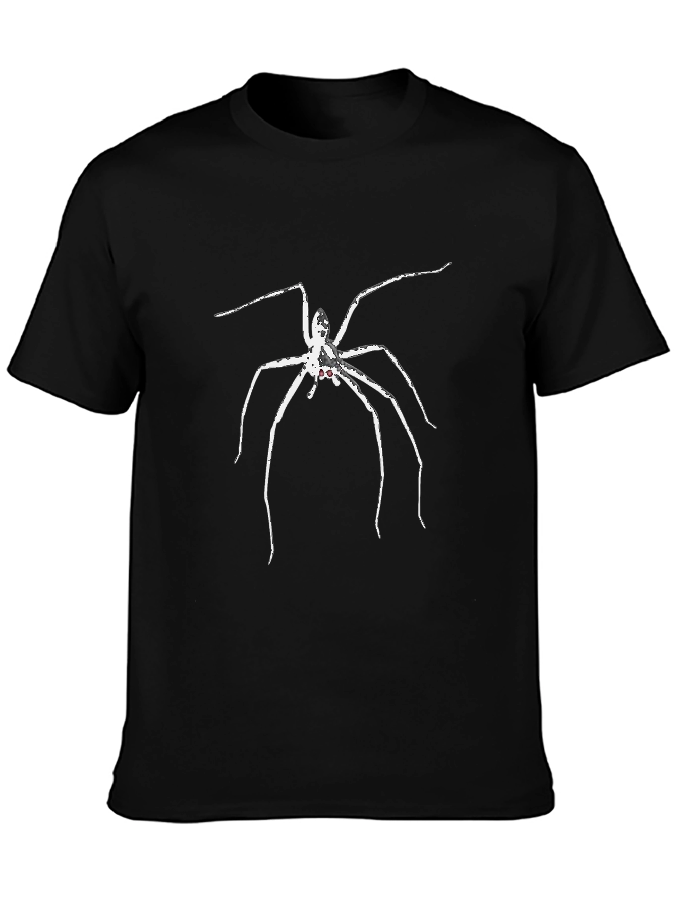 Black T-Shirt with Spider Graphic