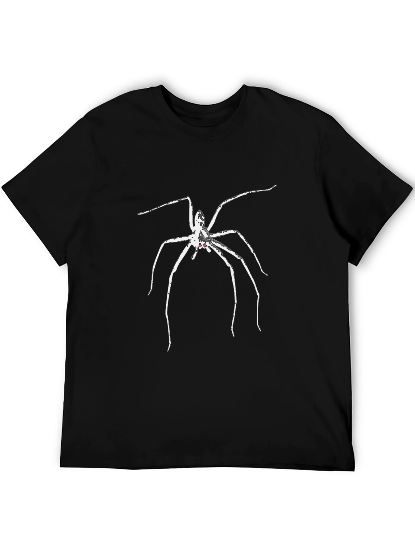 Black T-Shirt with Spider Graphic