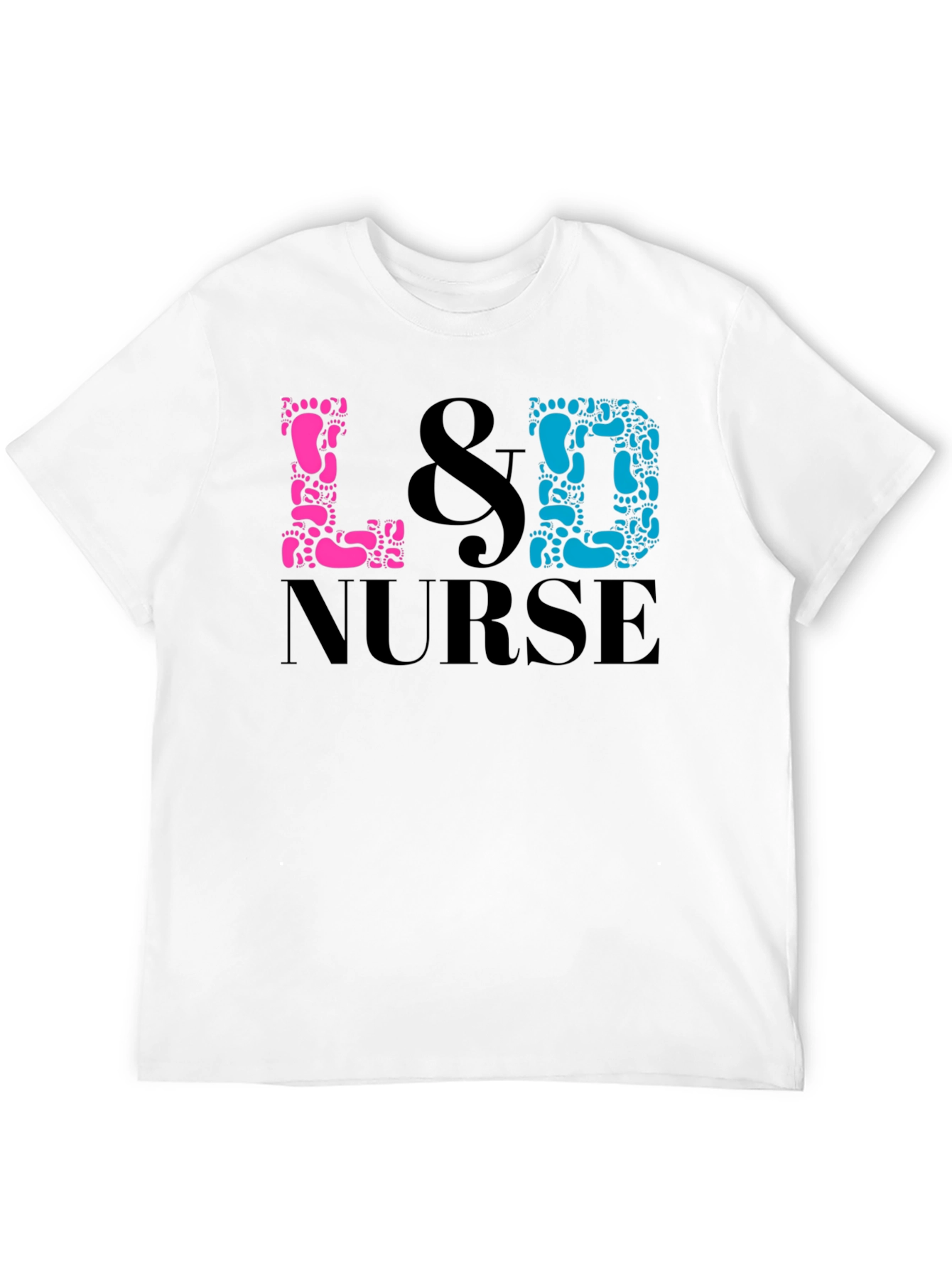L&D Nurse T-Shirt - Baby Footprint Design