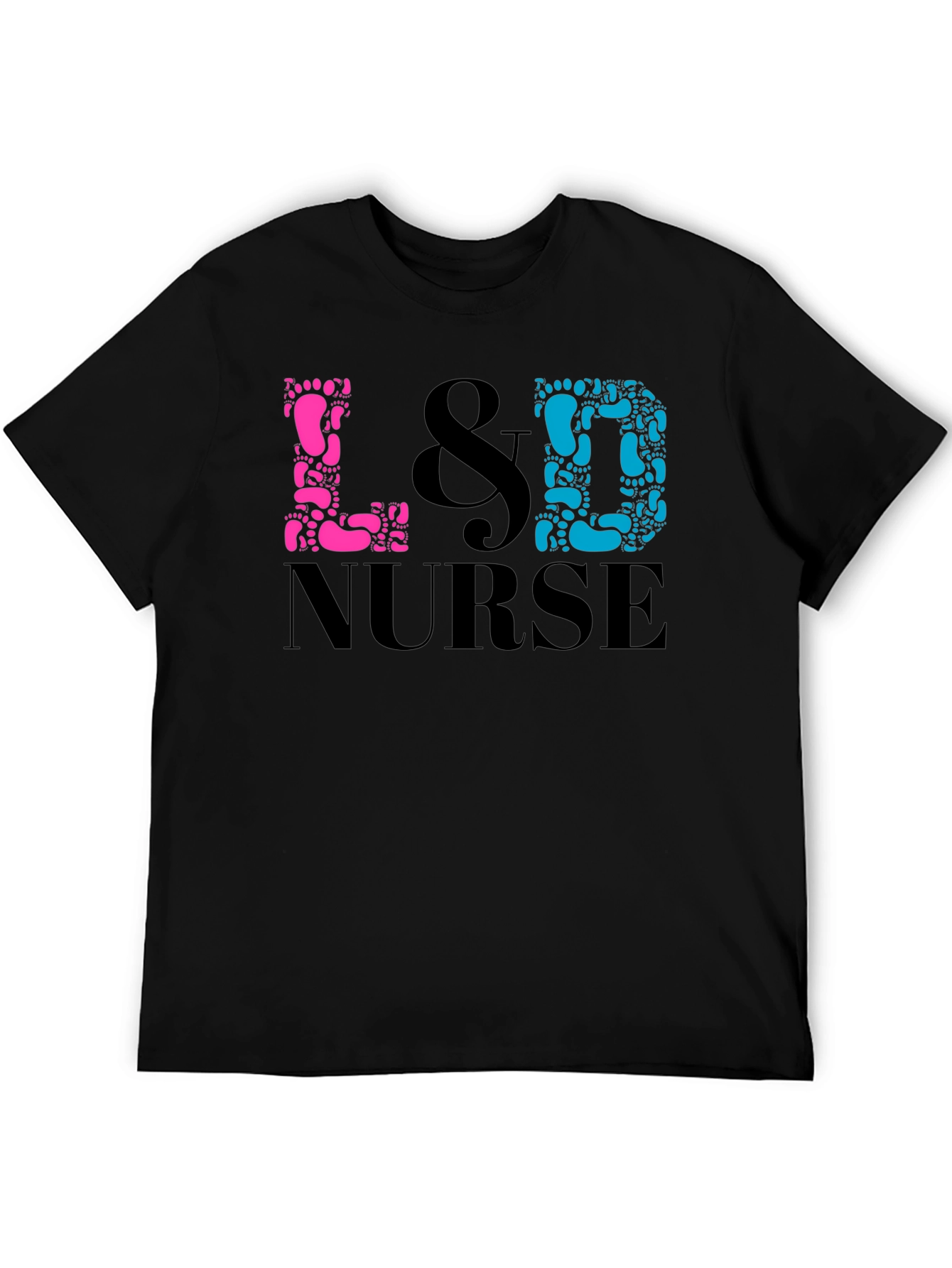 L&D Nurse T-Shirt - Baby Footprint Design
