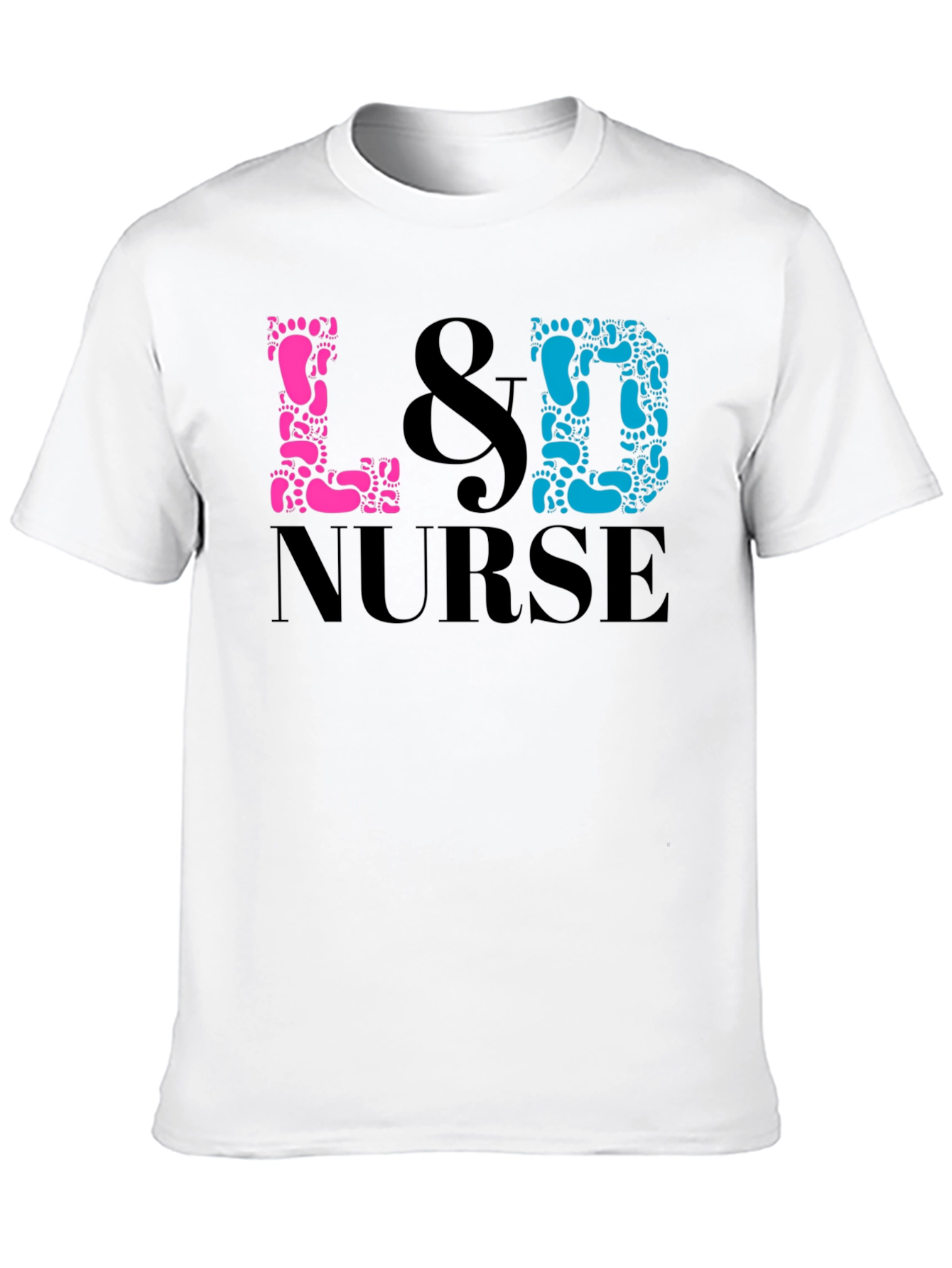 L&D Nurse T-Shirt - Baby Footprint Design
