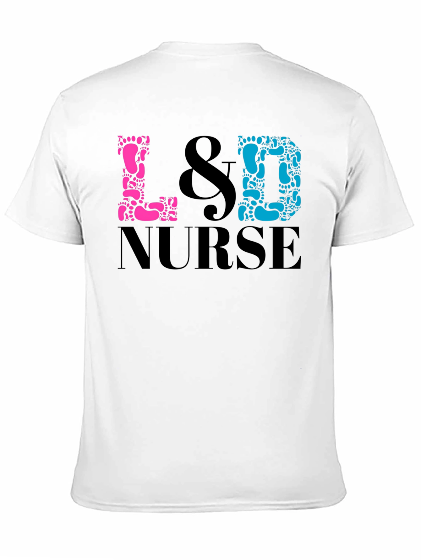 L&D Nurse T-Shirt - Baby Footprint Design