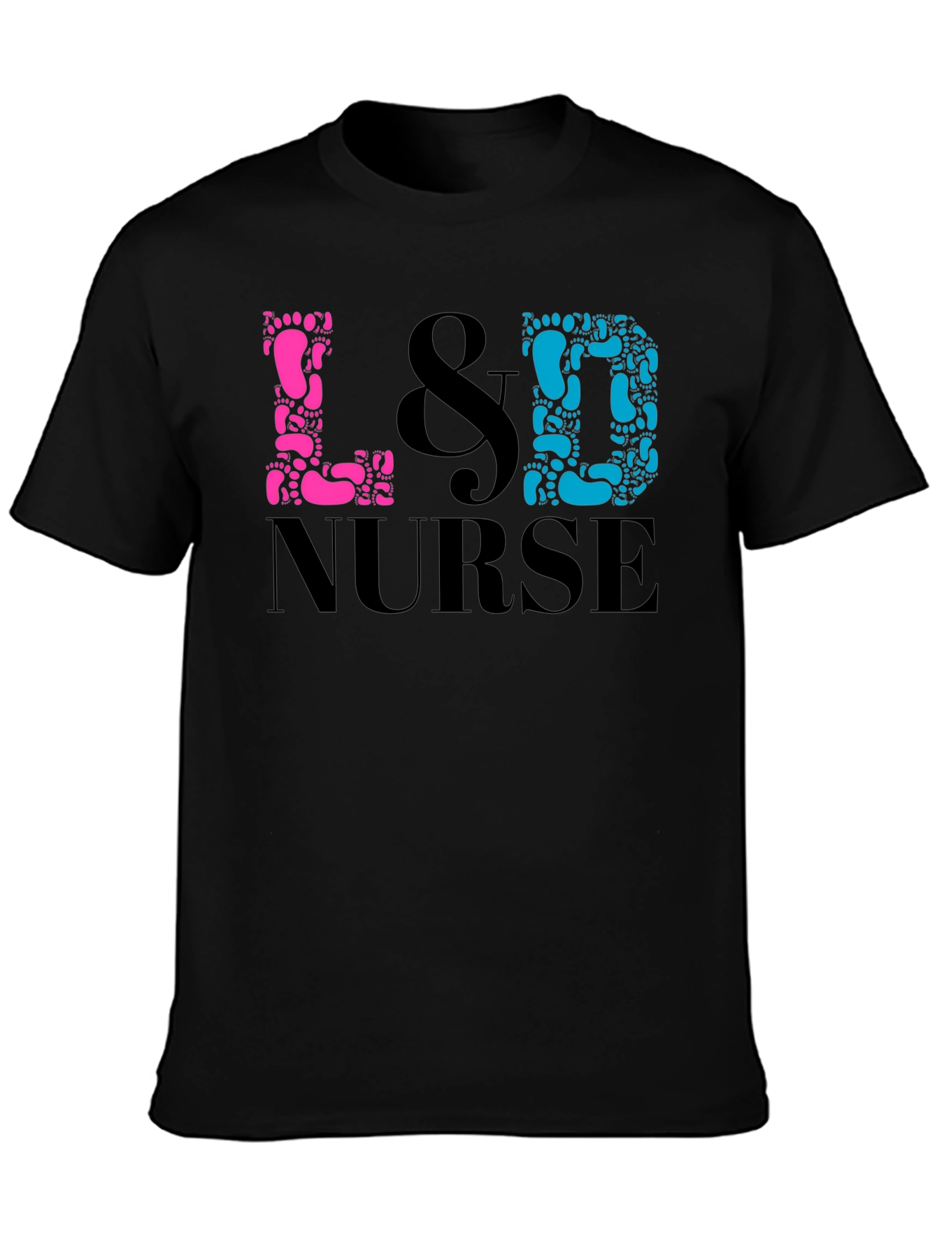 L&D Nurse T-Shirt - Baby Footprint Design