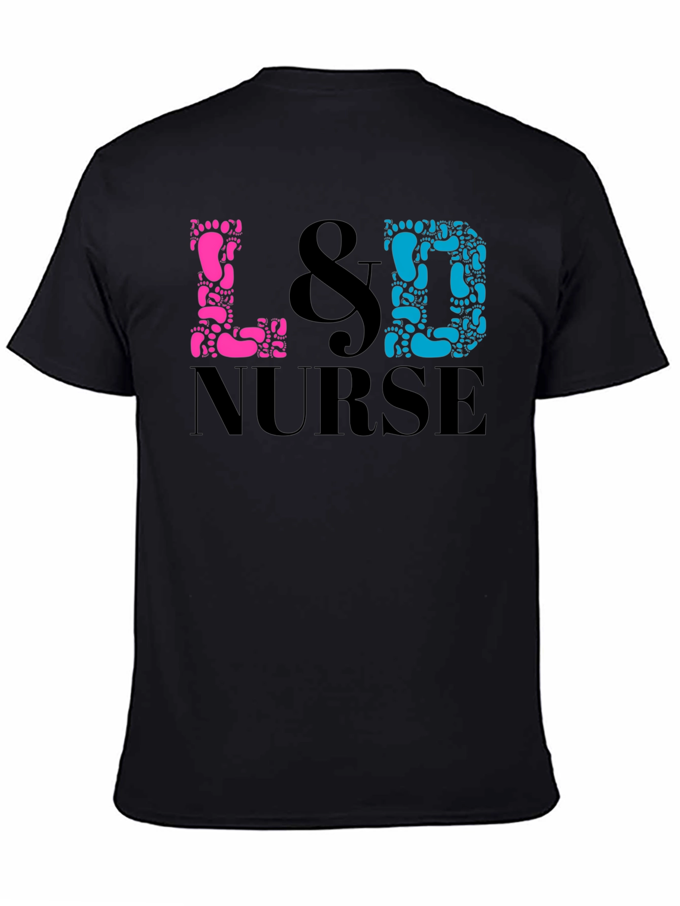 L&D Nurse T-Shirt - Baby Footprint Design