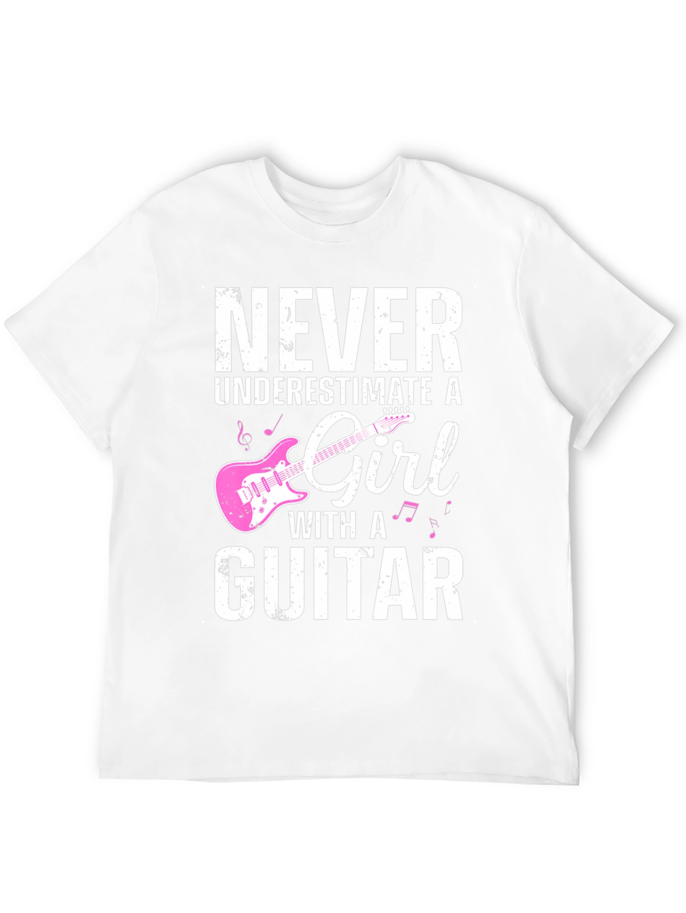 Never Underestimate a Girl With a Guitar T-Shirt