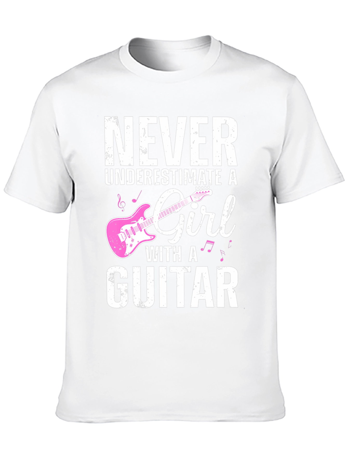 Never Underestimate a Girl With a Guitar T-Shirt