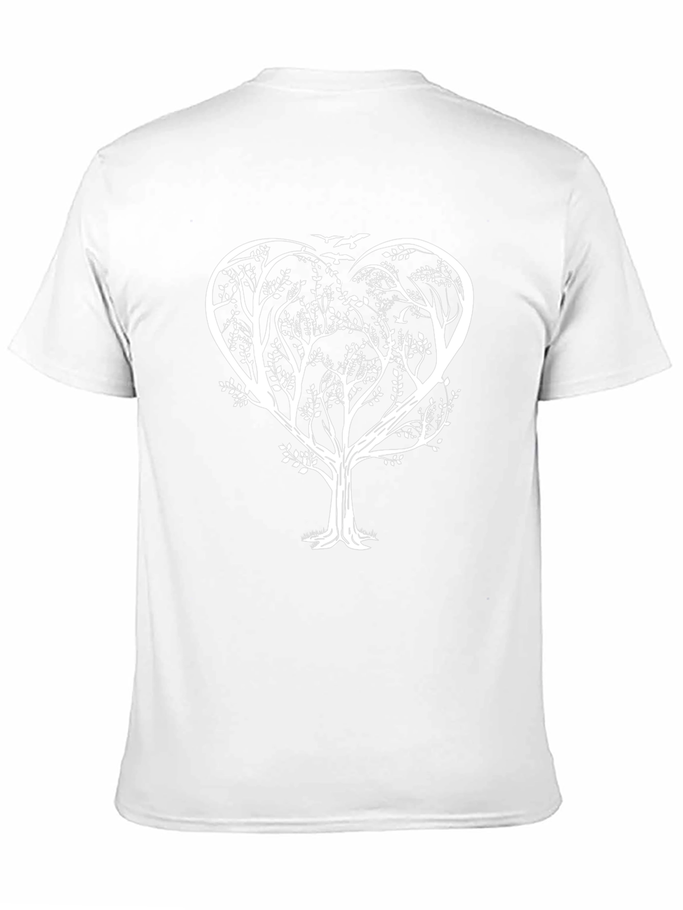 Heart Tree Graphic Tee - Stylish Black T-Shirt