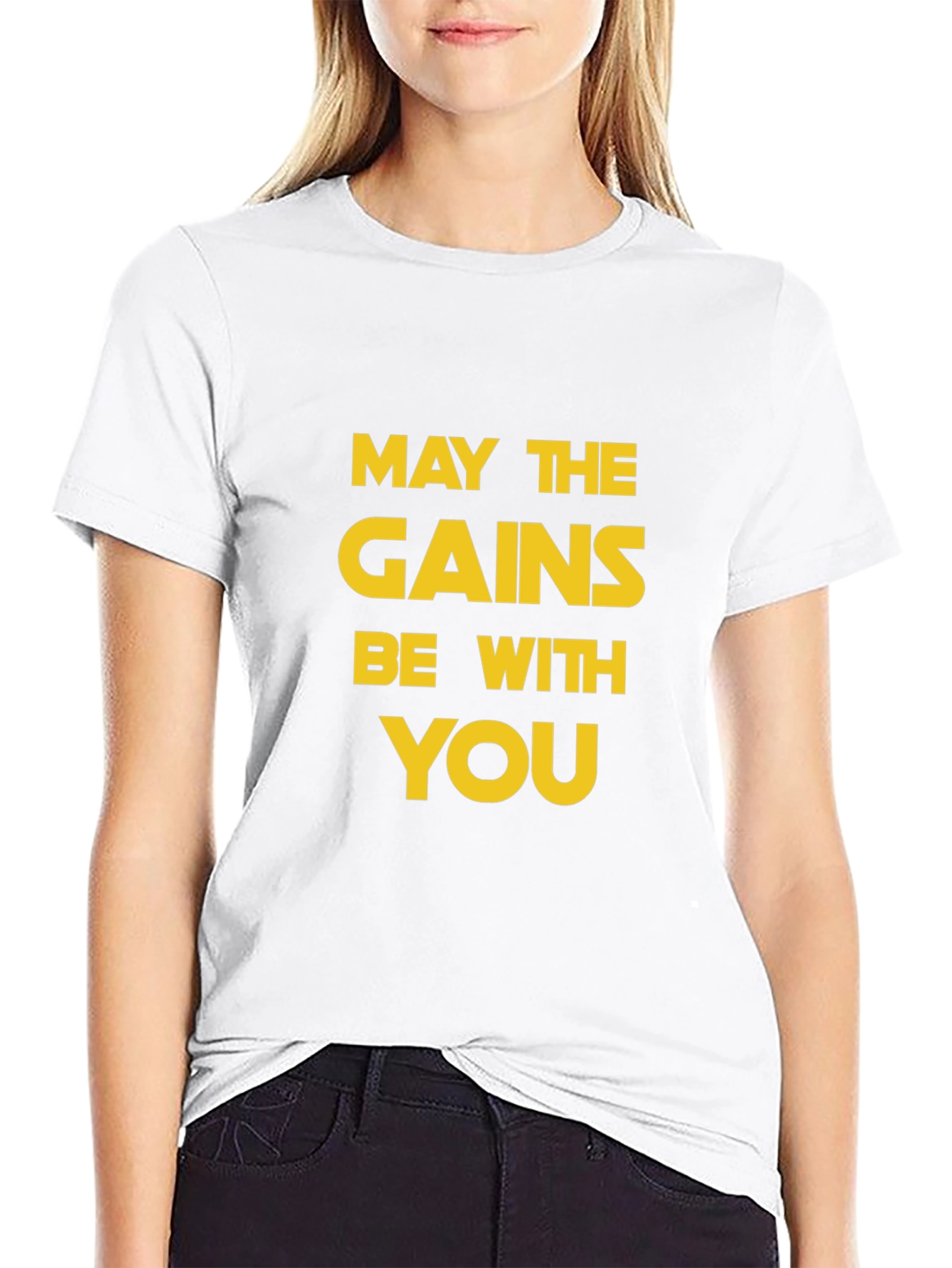 May The Gains Be With You T-Shirt - Black