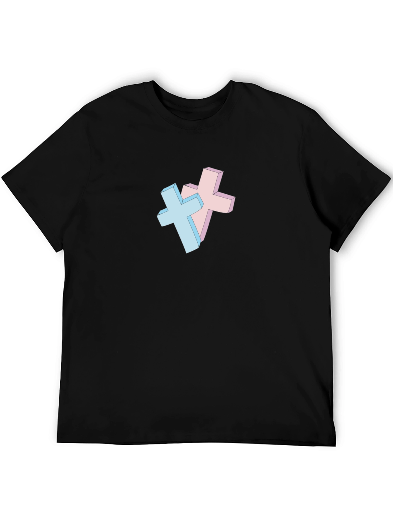 Pastel Cross Graphic T-Shirt
