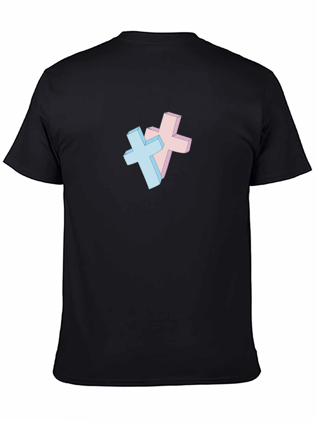 Pastel Cross Graphic T-Shirt