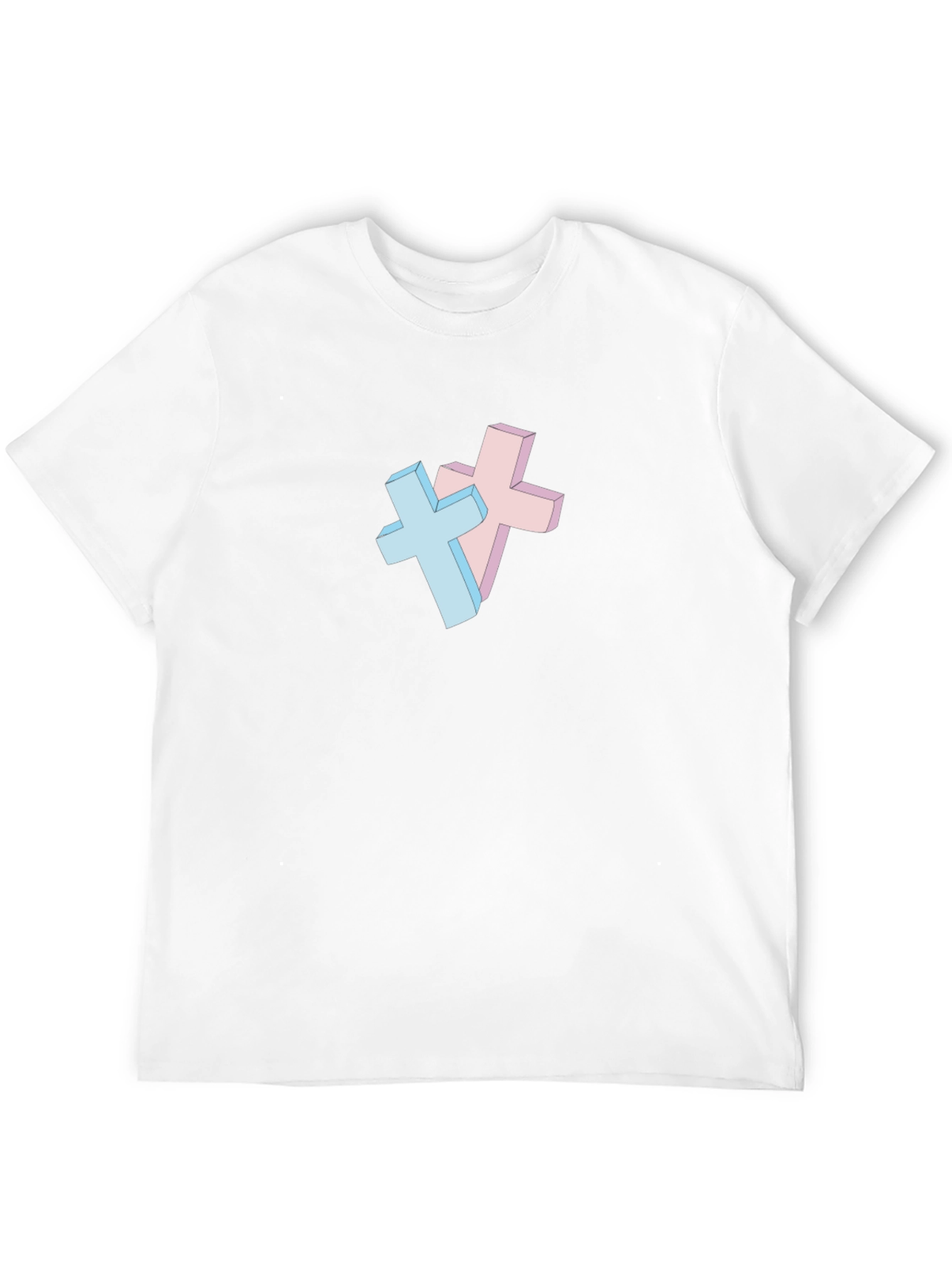 Pastel Cross Graphic T-Shirt