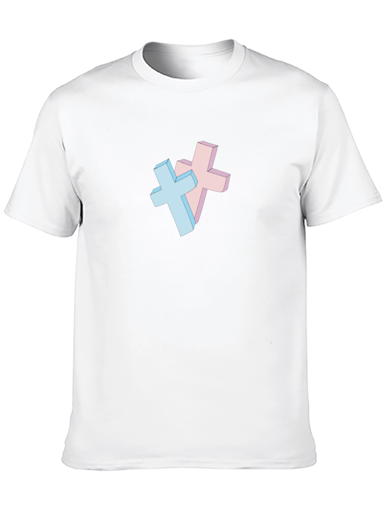 Pastel Cross Graphic T-Shirt