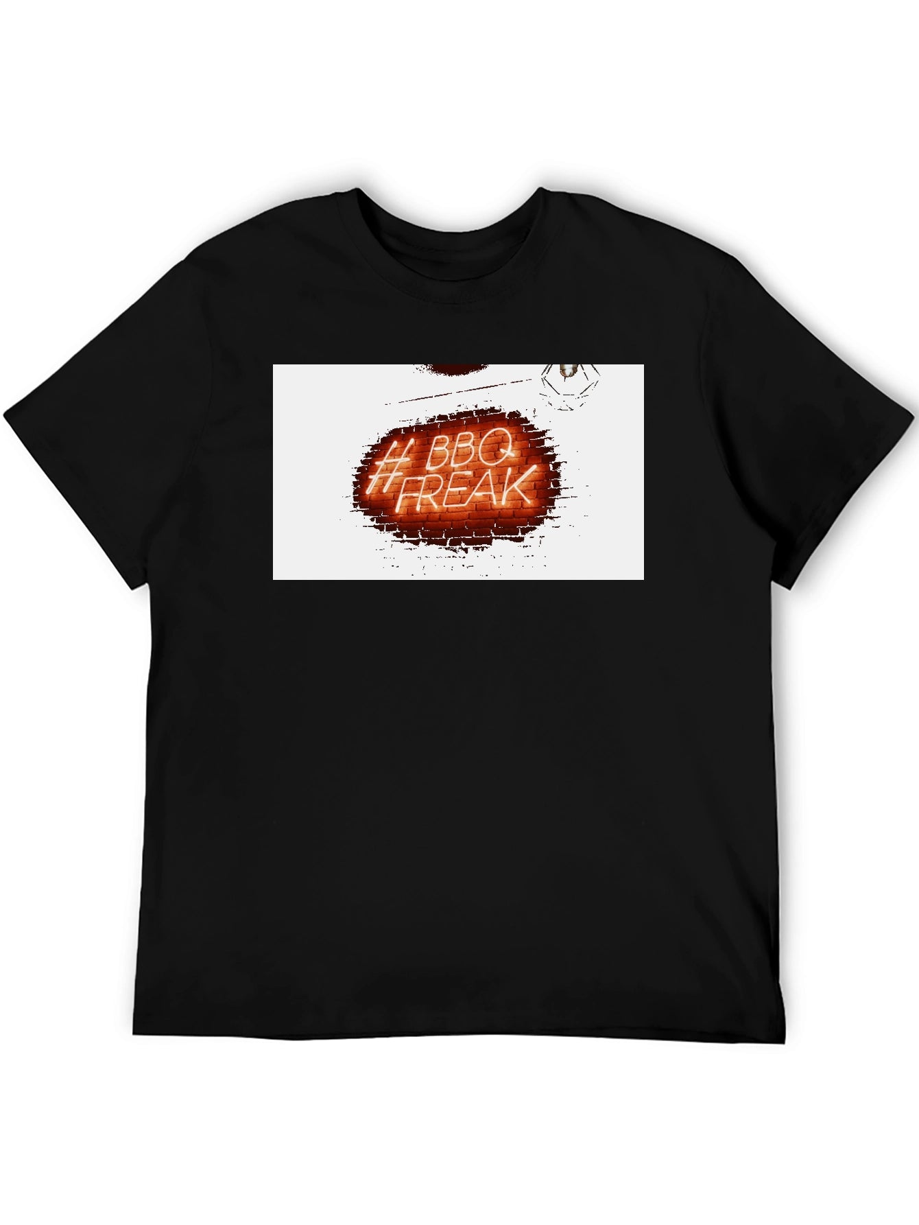 BBQ Freak Graphic Tee - Black Crew Neck T-Shirt