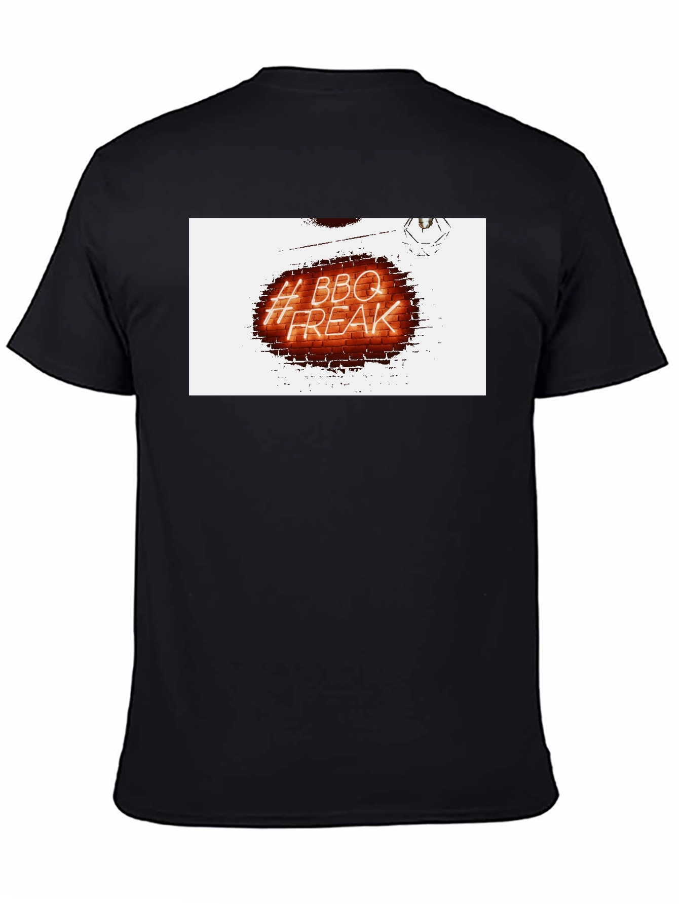 BBQ Freak Graphic Tee - Black Crew Neck T-Shirt