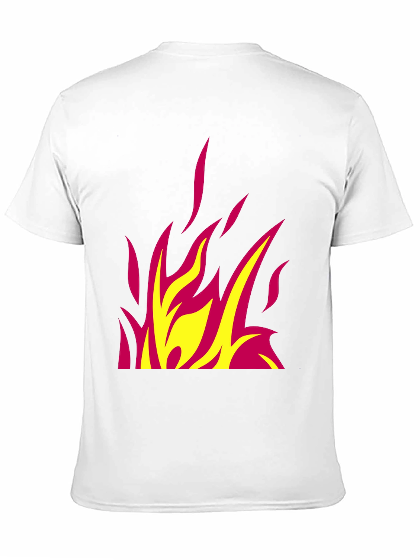Fiery Graphic Tee - Bold Flame Design Black T-Shirt