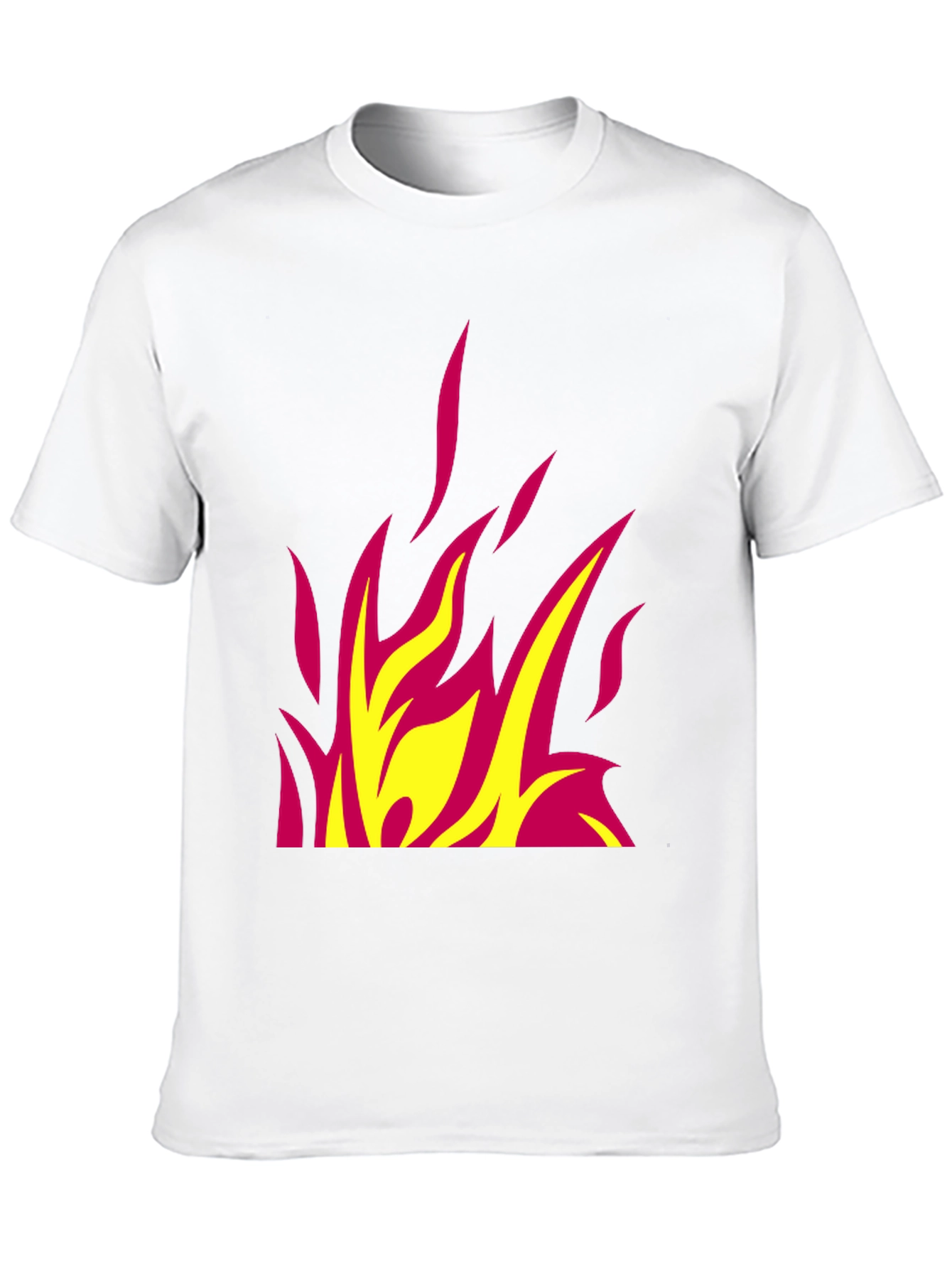 Fiery Graphic Tee - Bold Flame Design Black T-Shirt