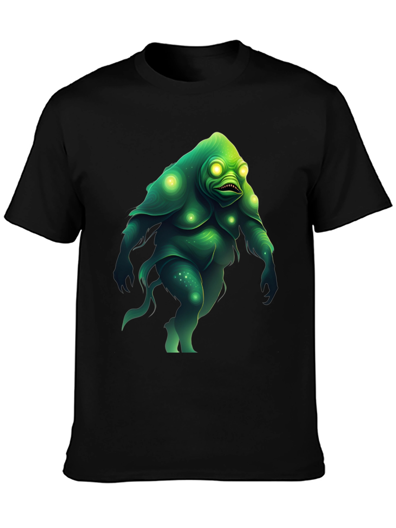 Green Monster Graphic Tee - Unique Creature Design T-Shirt