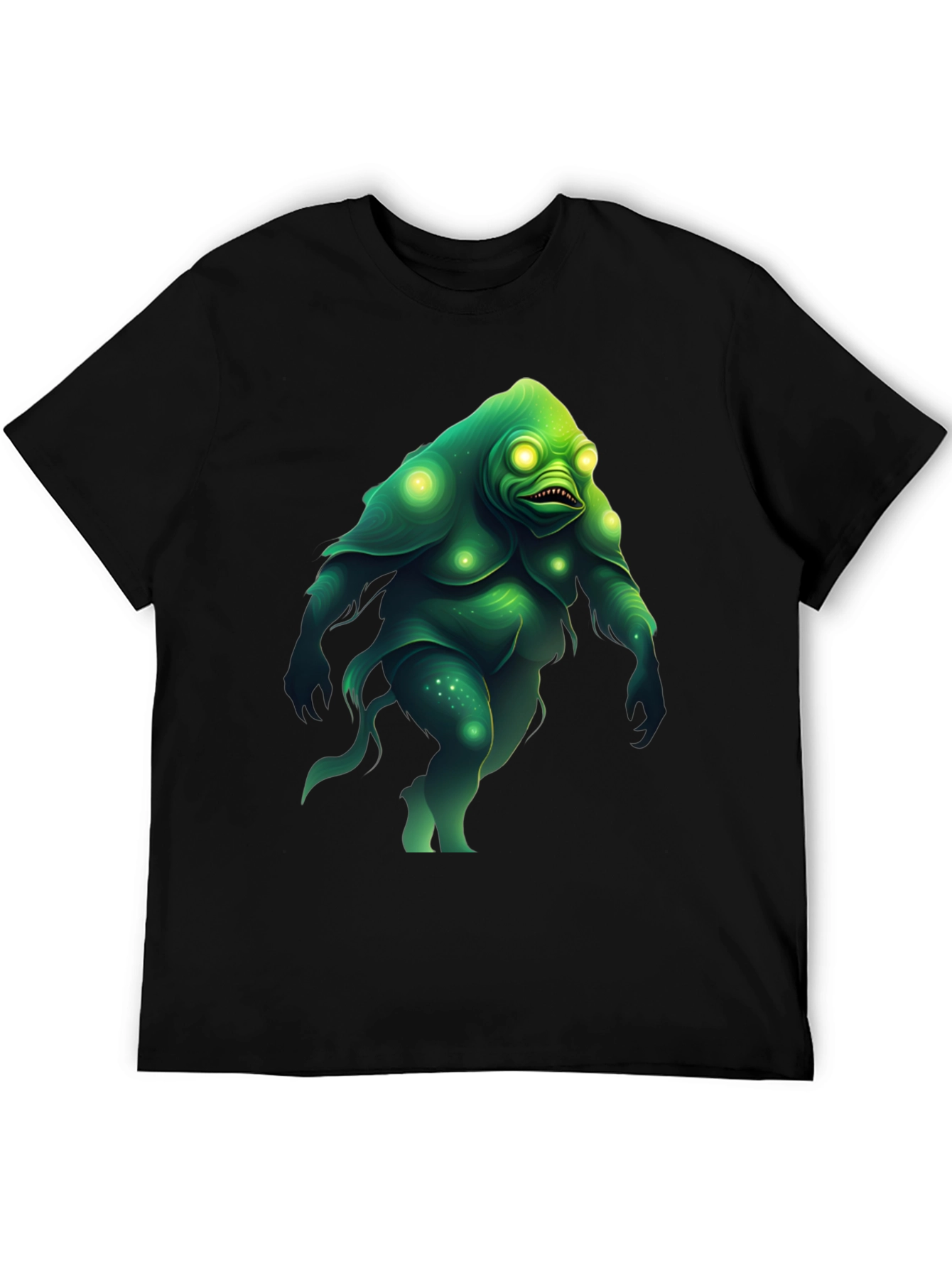 Green Monster Graphic Tee - Unique Creature Design T-Shirt