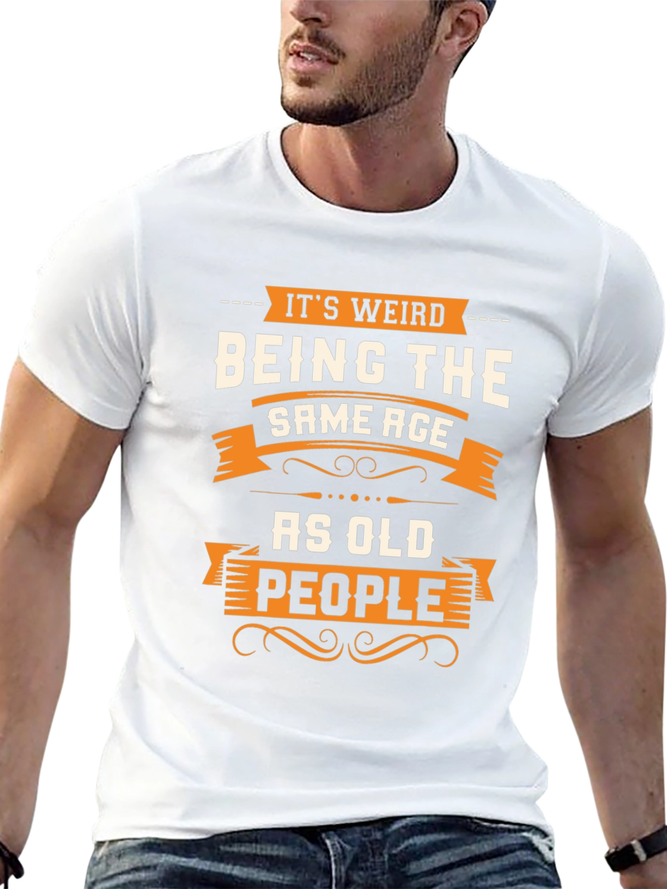 Funny Same Age As Old People Graphic Tee