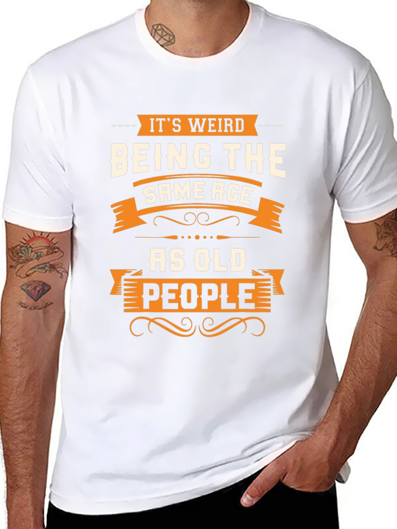 Funny Same Age As Old People Graphic Tee